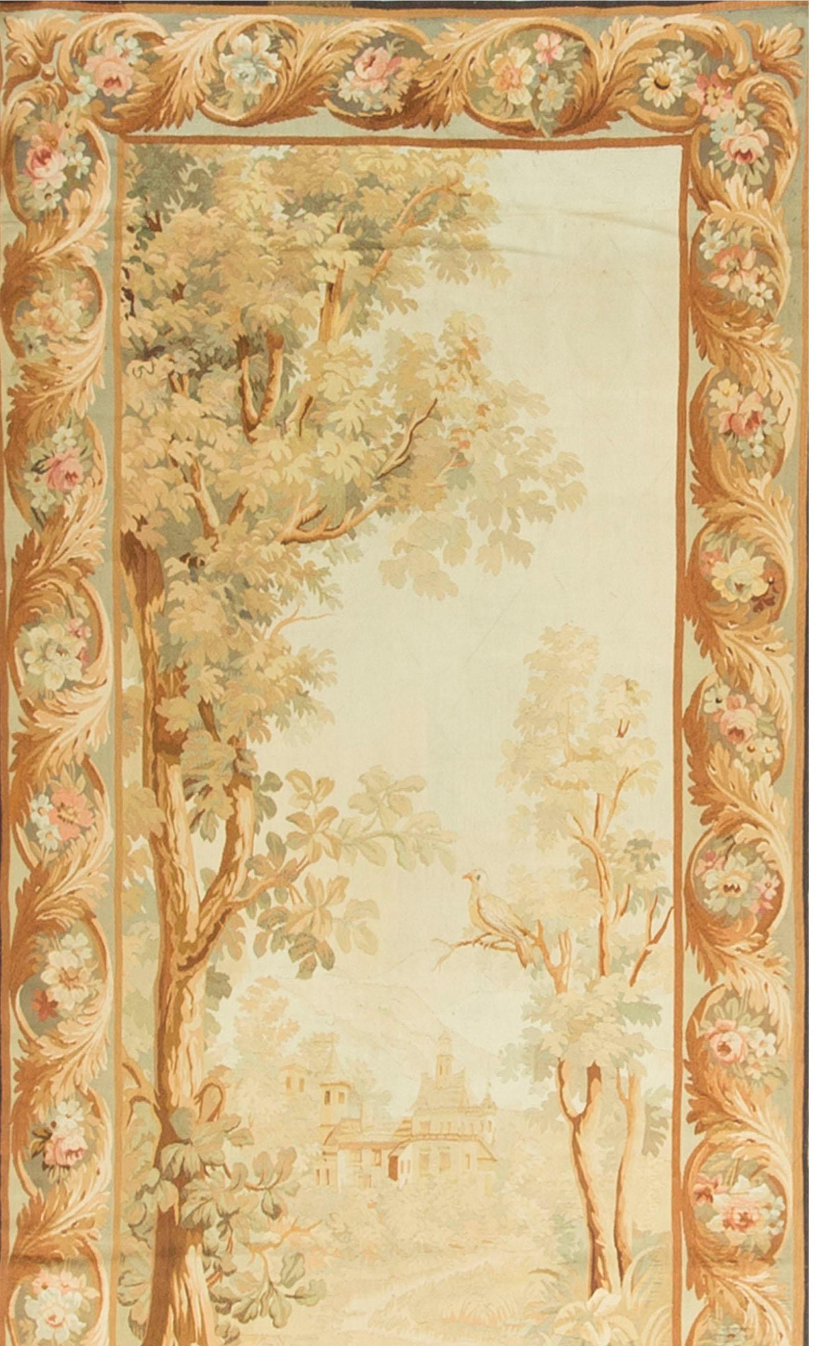 Hand-Woven French Aubusson Tapestry, circa 1850 For Sale