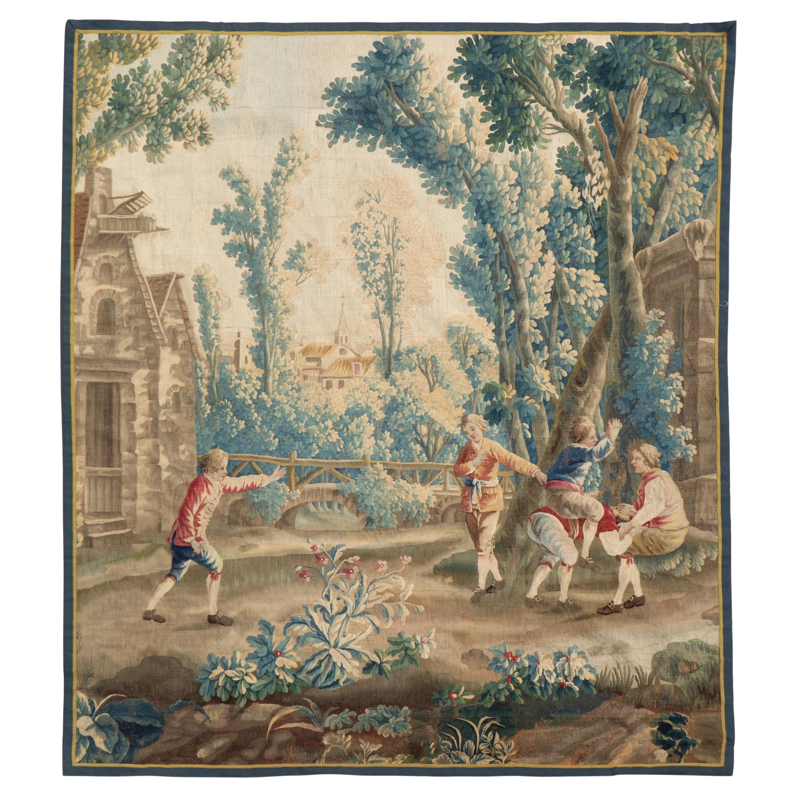 French Aubusson Tapestry Early 19th Century en venta