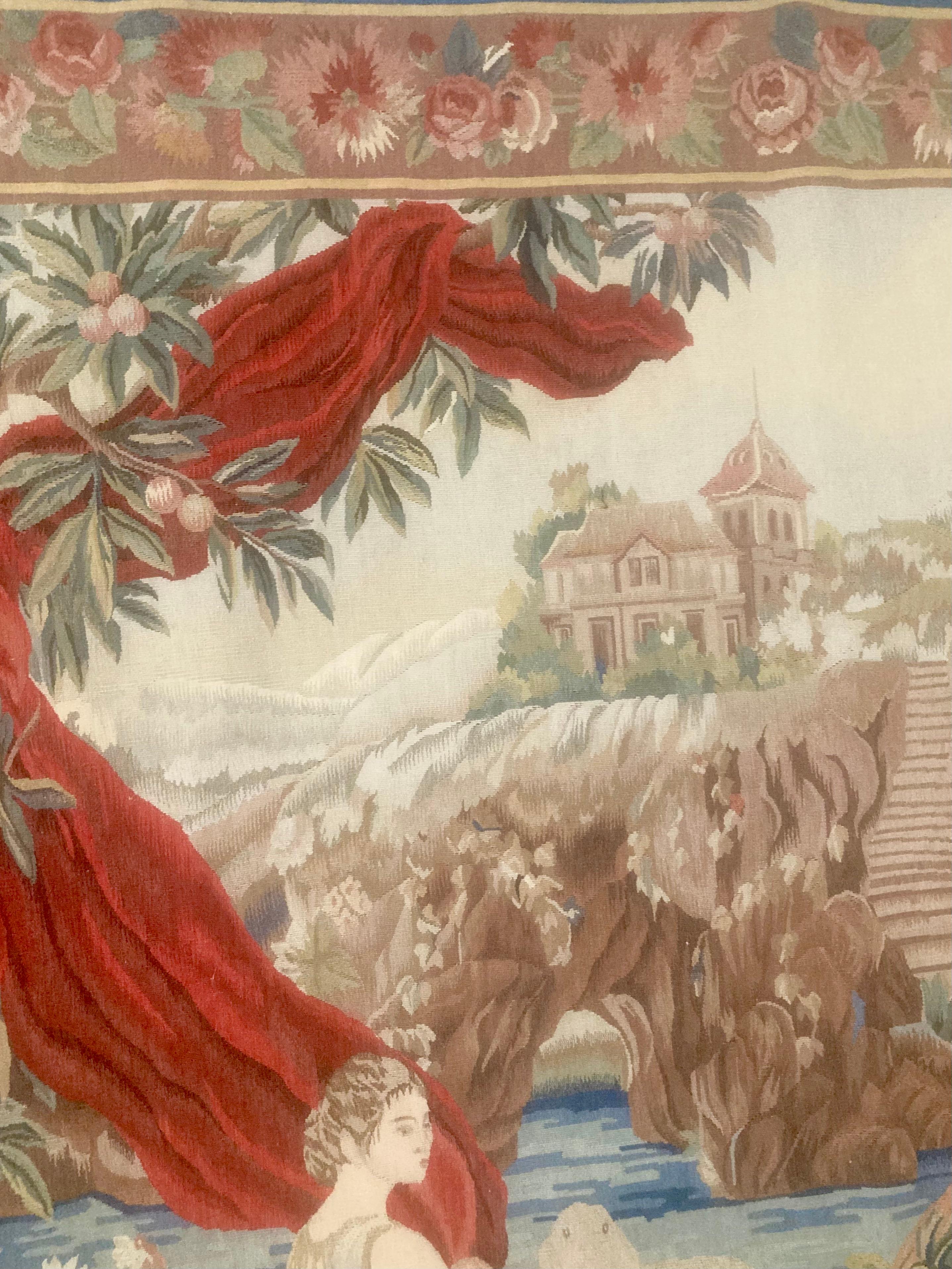 French Aubusson Tapestry in the Allegorical Style In Good Condition For Sale In Los Angeles, CA