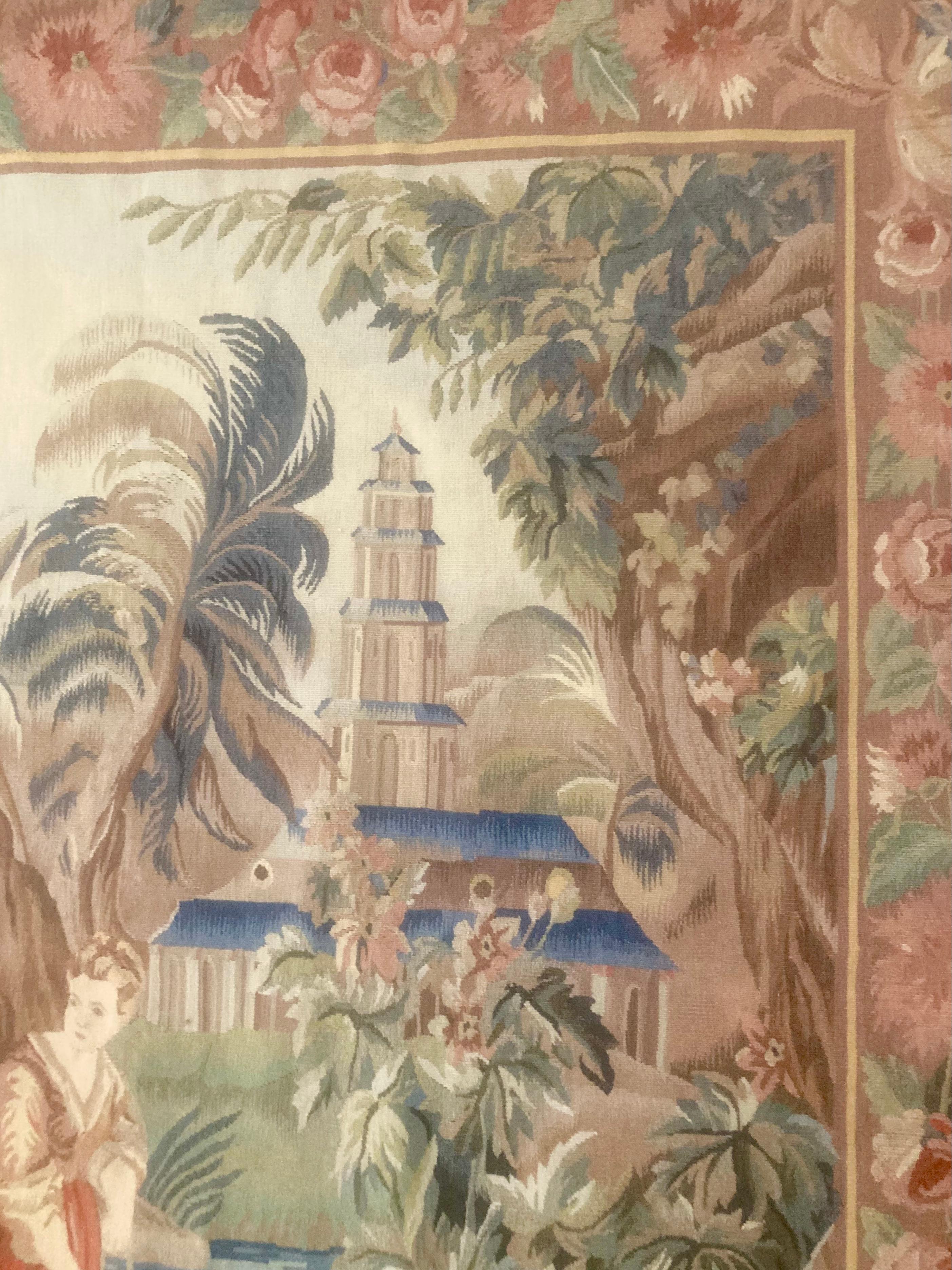 20th Century French Aubusson Tapestry in the Allegorical Style For Sale