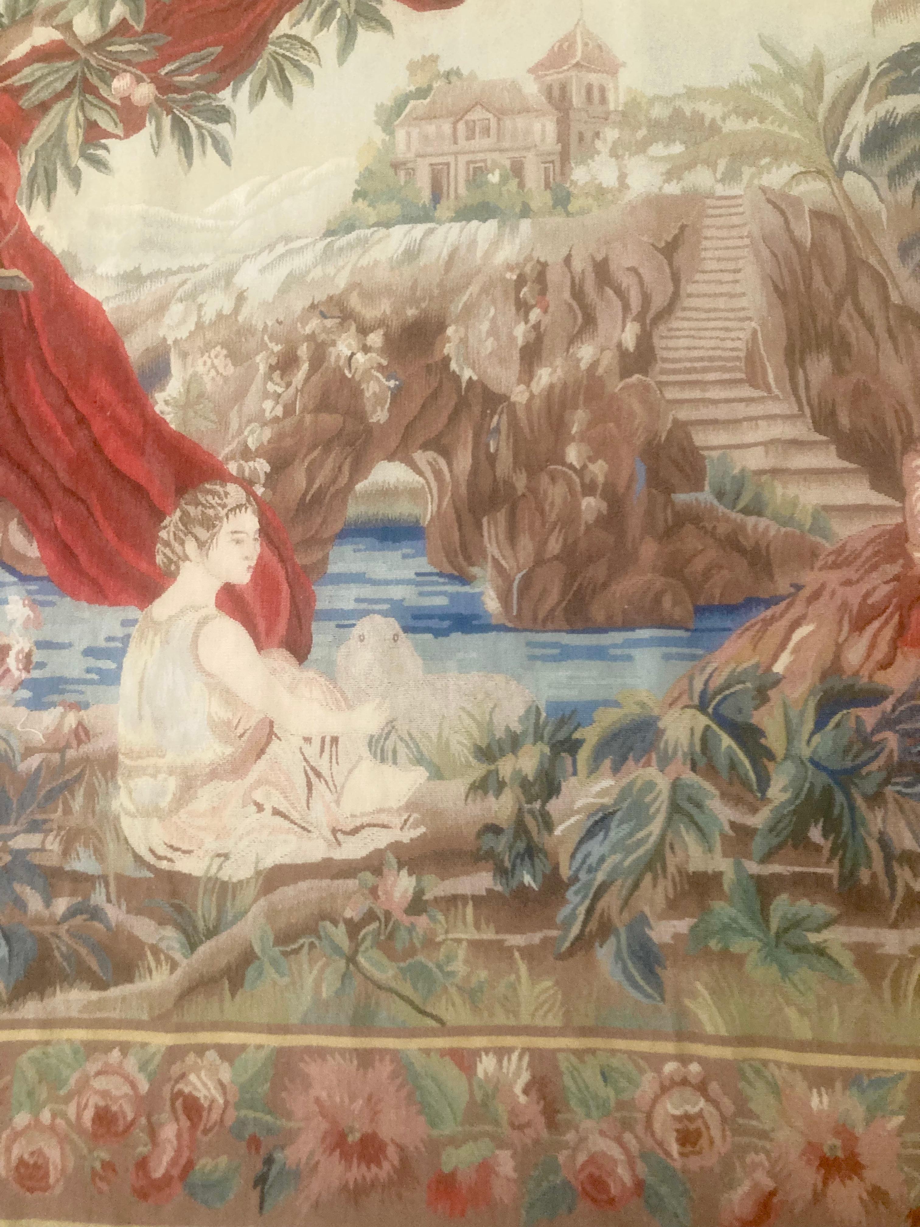 French Aubusson Tapestry in the Allegorical Style For Sale 1