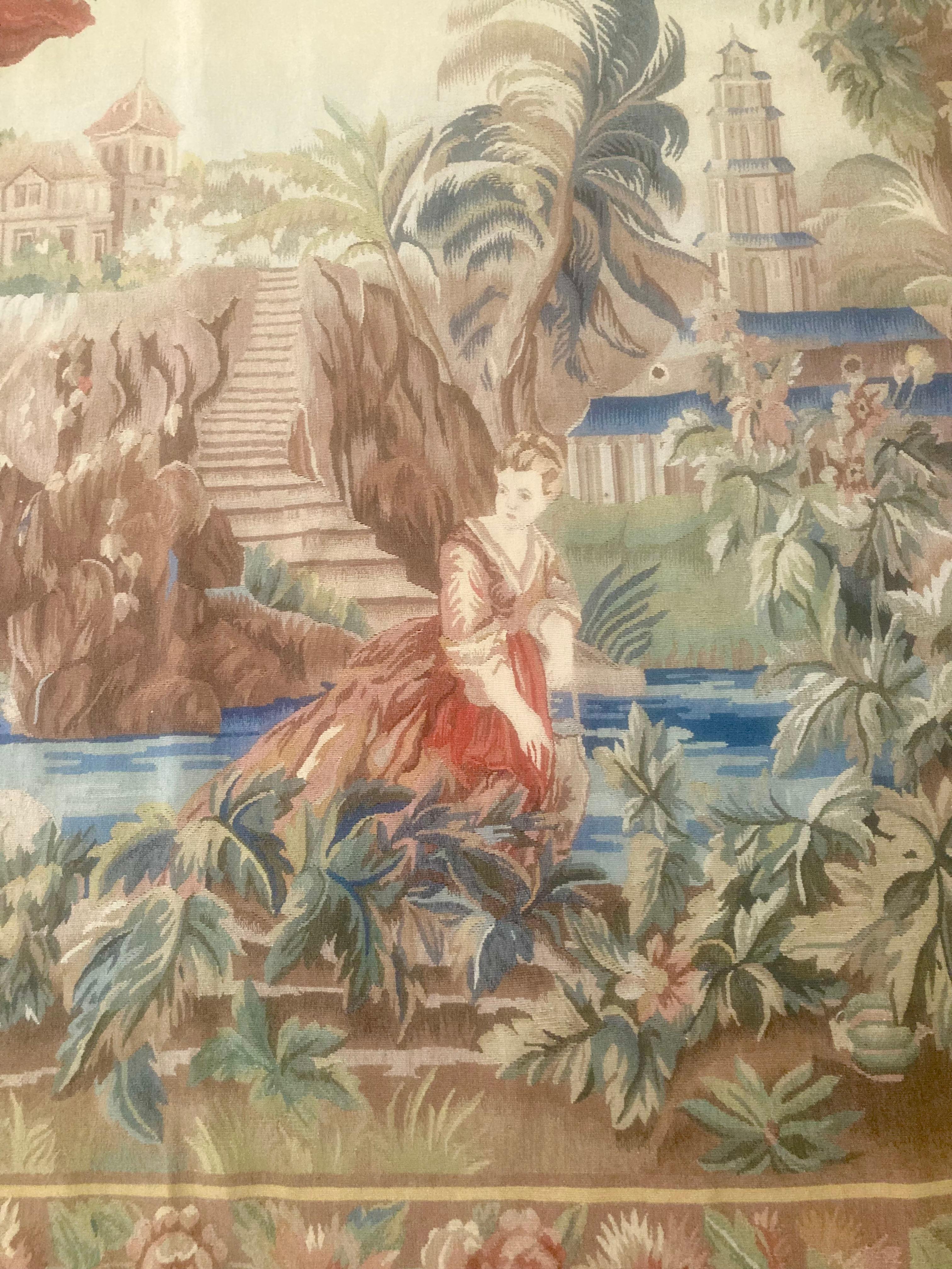 French Aubusson Tapestry in the Allegorical Style For Sale 2