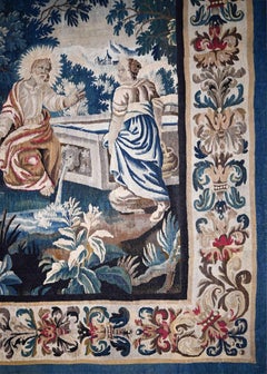French Aubusson Tapestry, Late 17th - Jesus and the Samaritan Woman - N° 1547