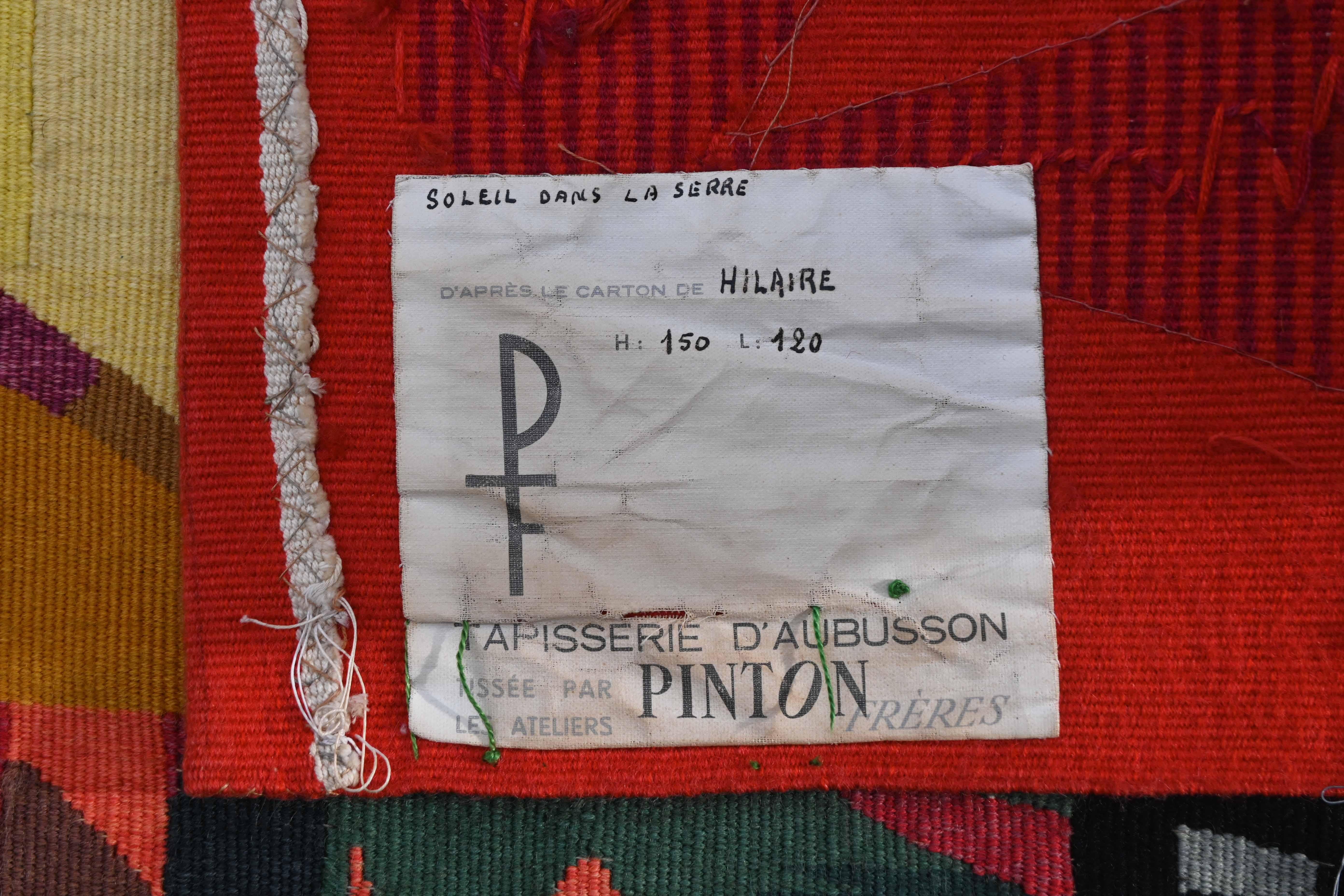 Französischer Aubusson-Teppich, PINTON FRERES - Camille HILAIRE - Nr. 1600 (Wolle) im Angebot