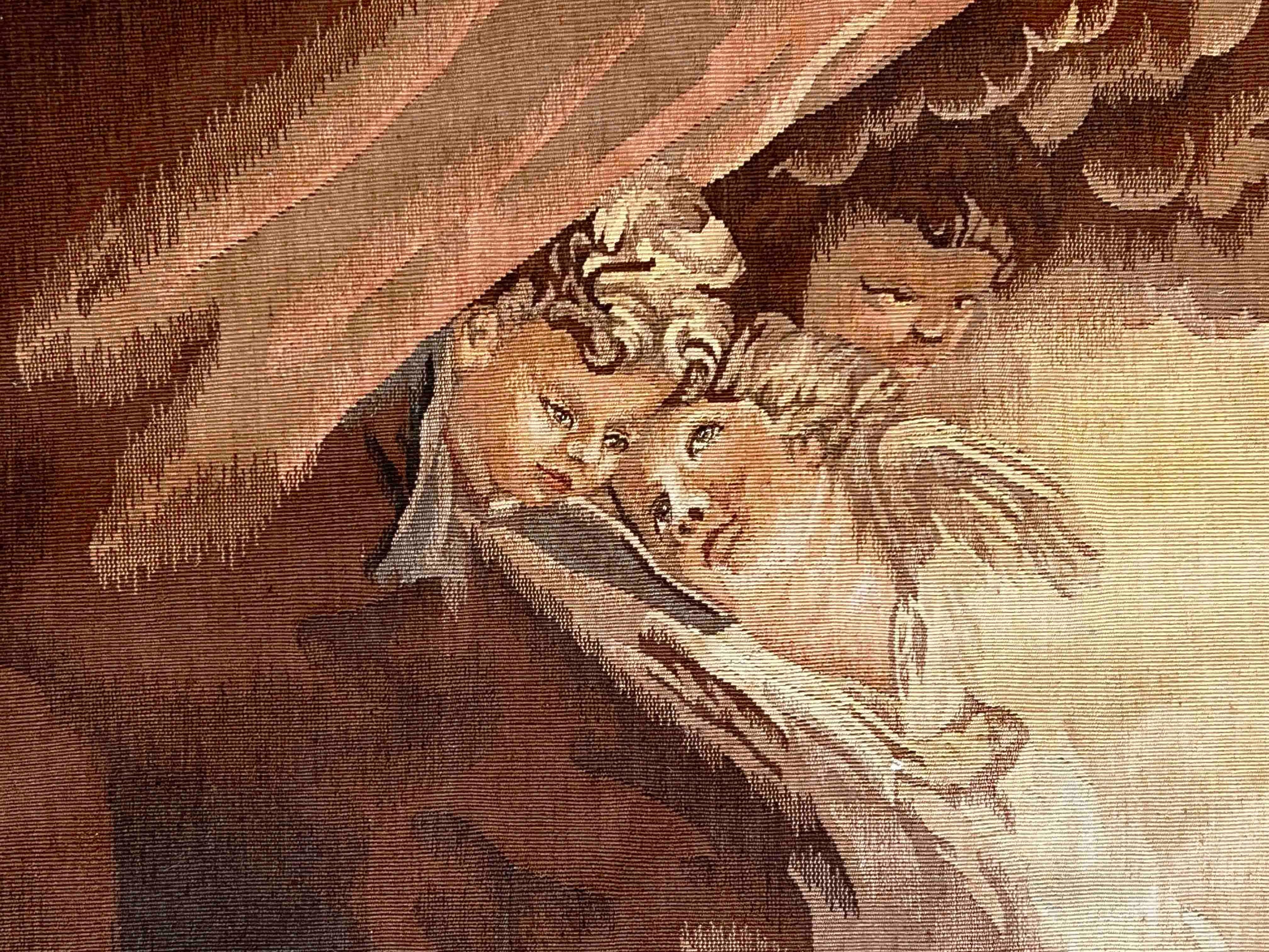 Französischer Aubusson-Wandteppich, The Scene of the Birth of Jesus Christ, Nr. 1045, Französisch im Angebot 11