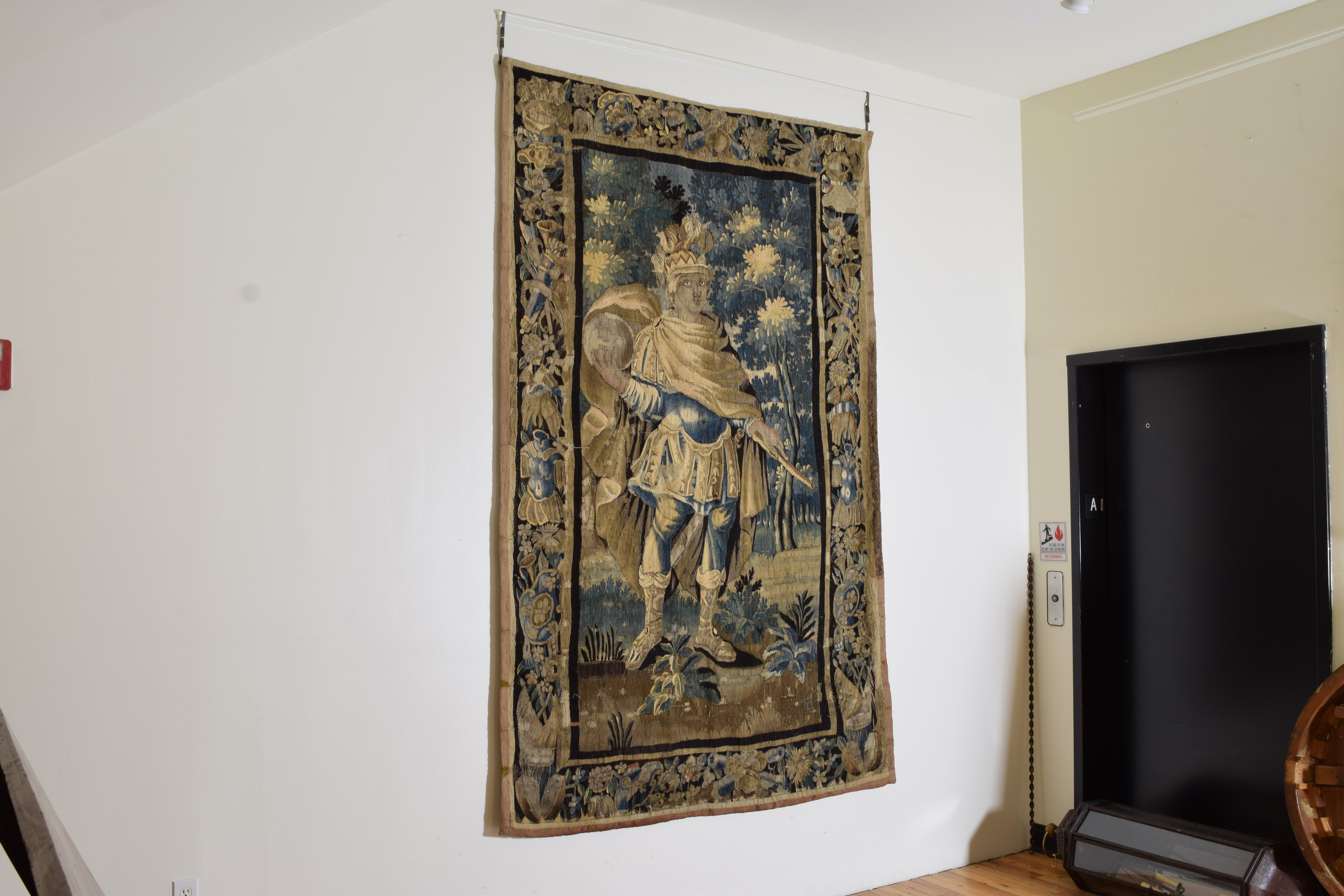 Louis XVI French, Aubusson, Vertical Tapestry featuring King Solomon, 18th Century For Sale