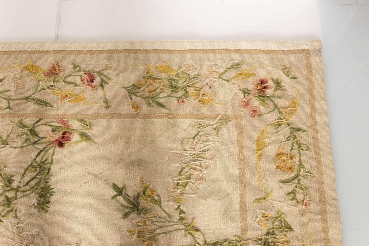20th Century French Aubusson Wool Rug