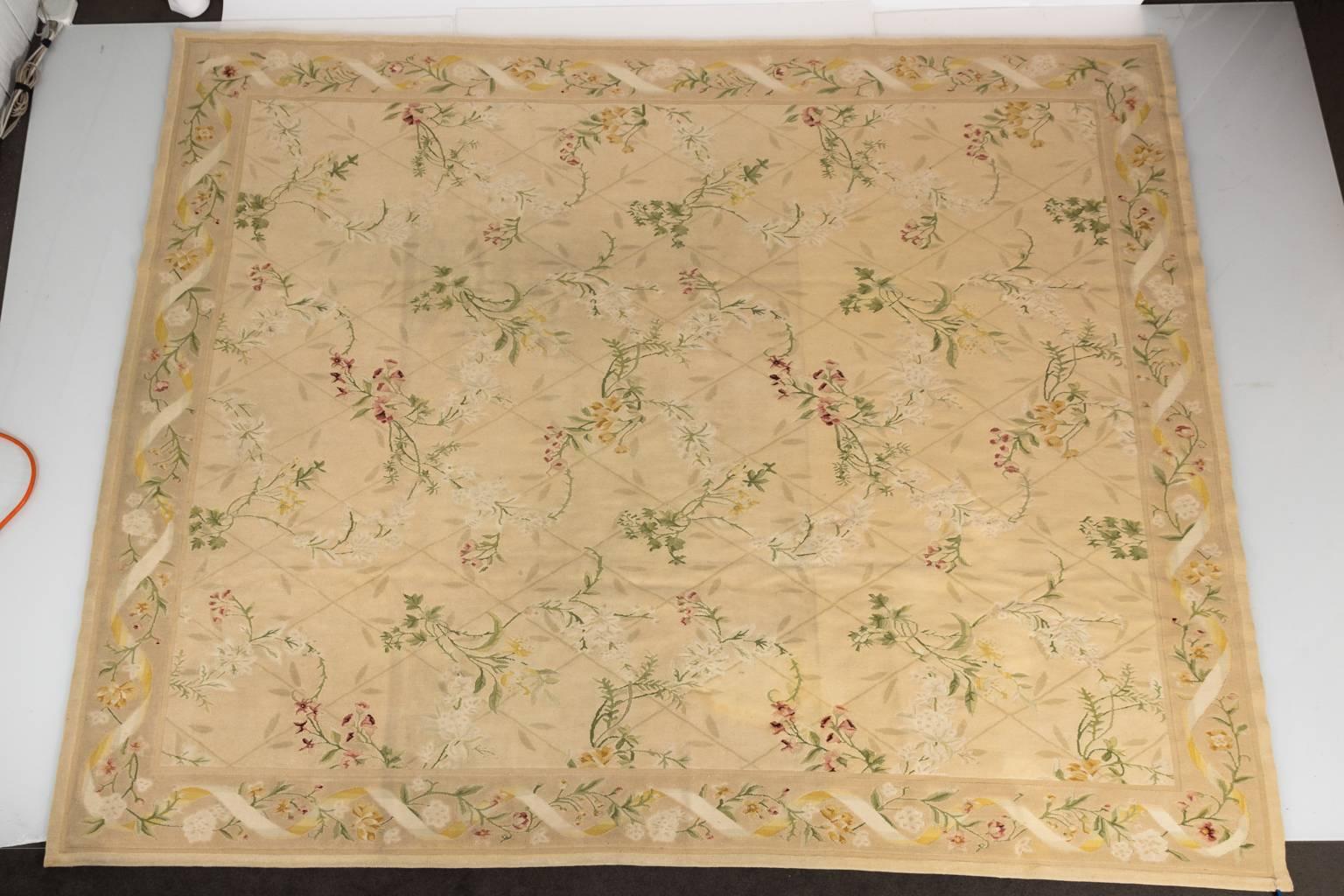 French Aubusson Wool Rug 2