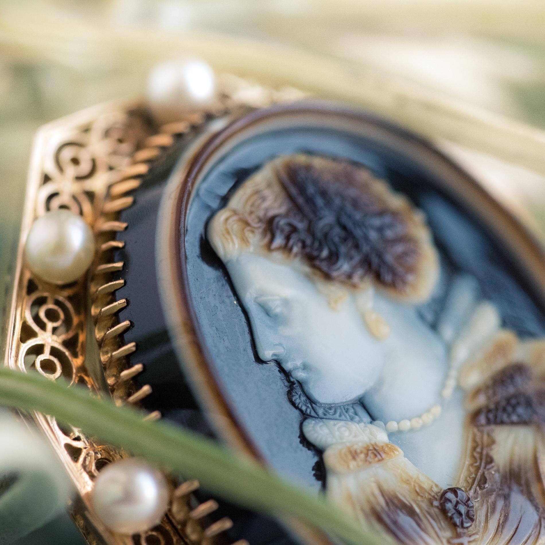 antique cameo locket