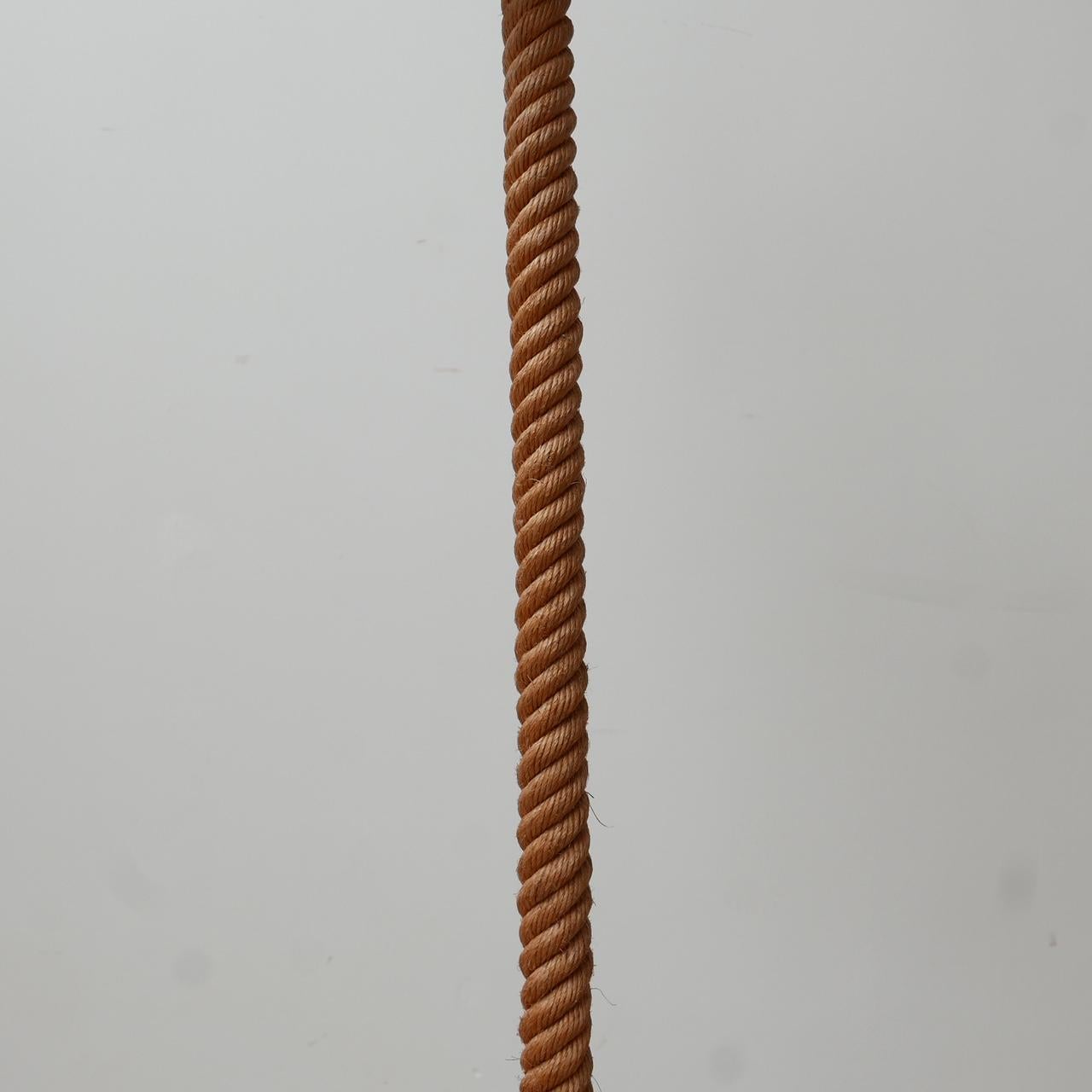 French Audoux-Minet Mid-Century Rope Floor Lamp 1