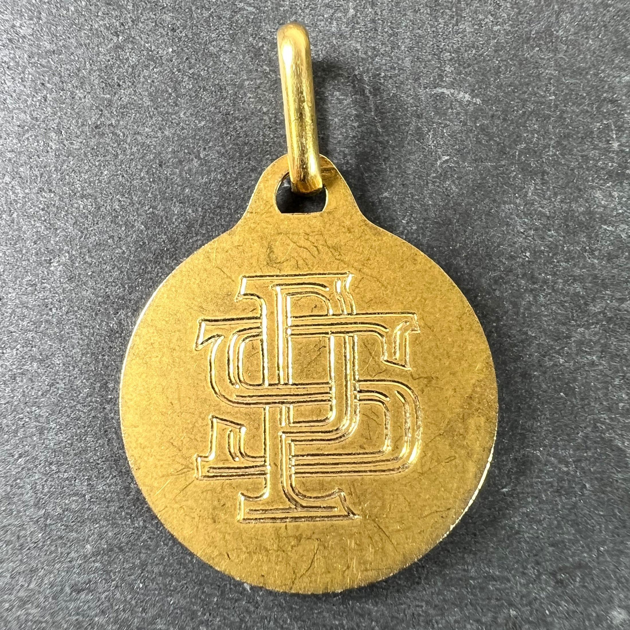 Colgante Medalla San Cristóbal French Augis de oro amarillo de 18 quilates en Bueno estado para la venta en London, GB
