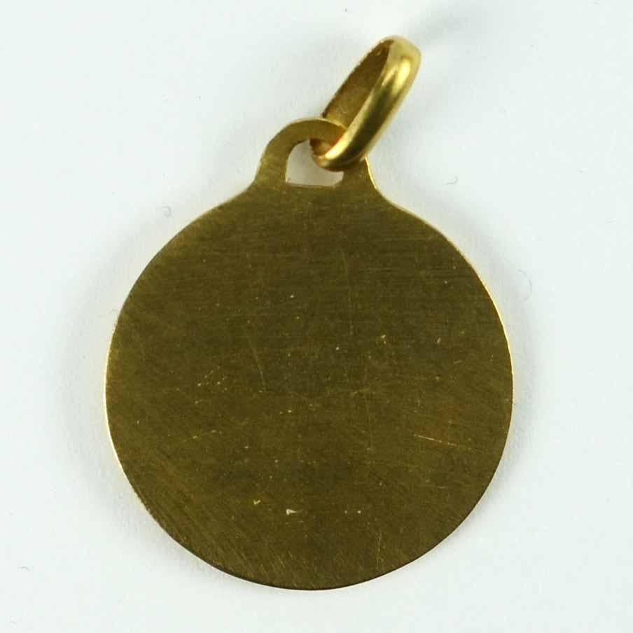 French Augis 18 Karat Yellow Gold St Christopher Charm Pendant Medal 1