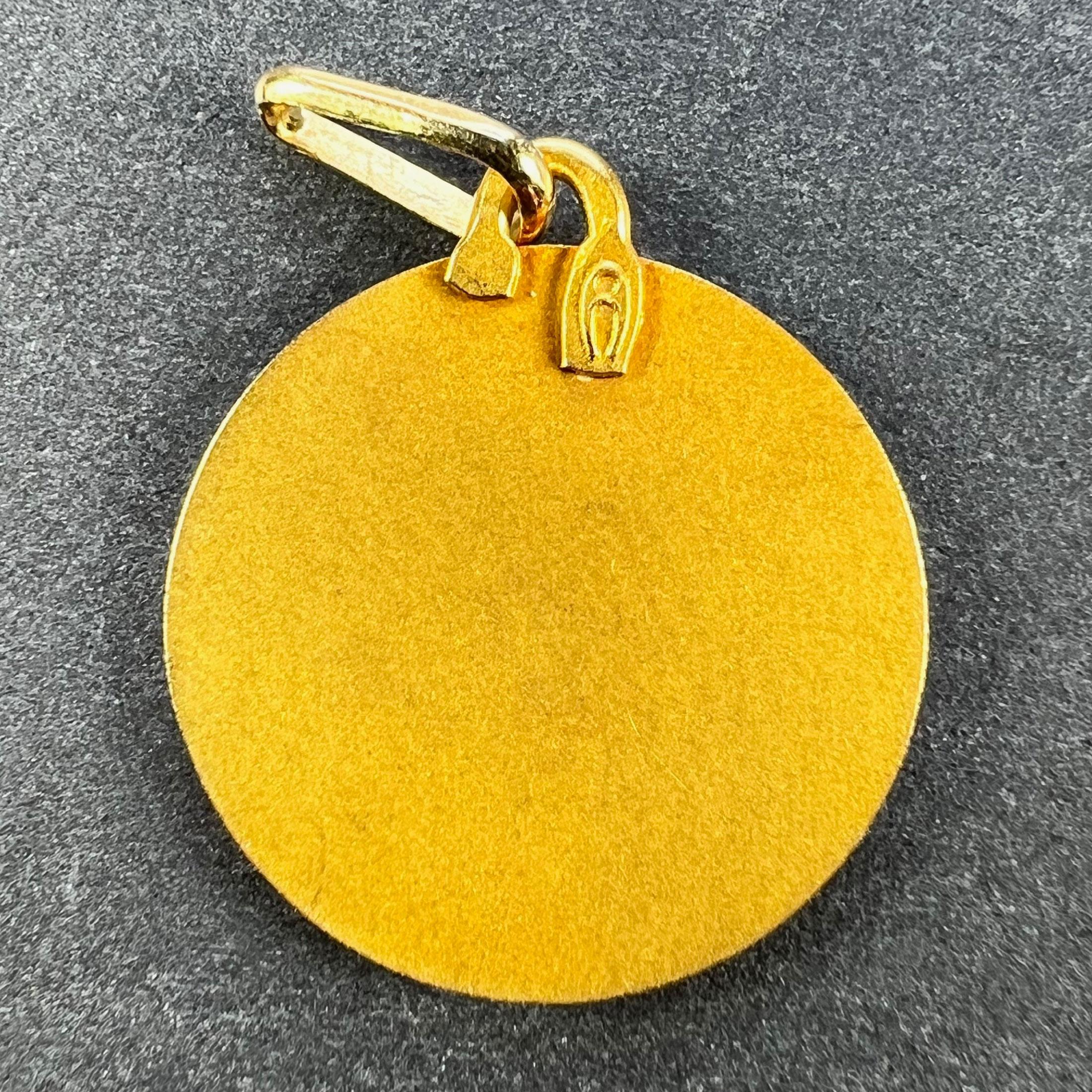 Französischer Augis Saint John the Baptist 18 Karat Gelbgold Charm-Anhänger im Zustand „Gut“ in London, GB