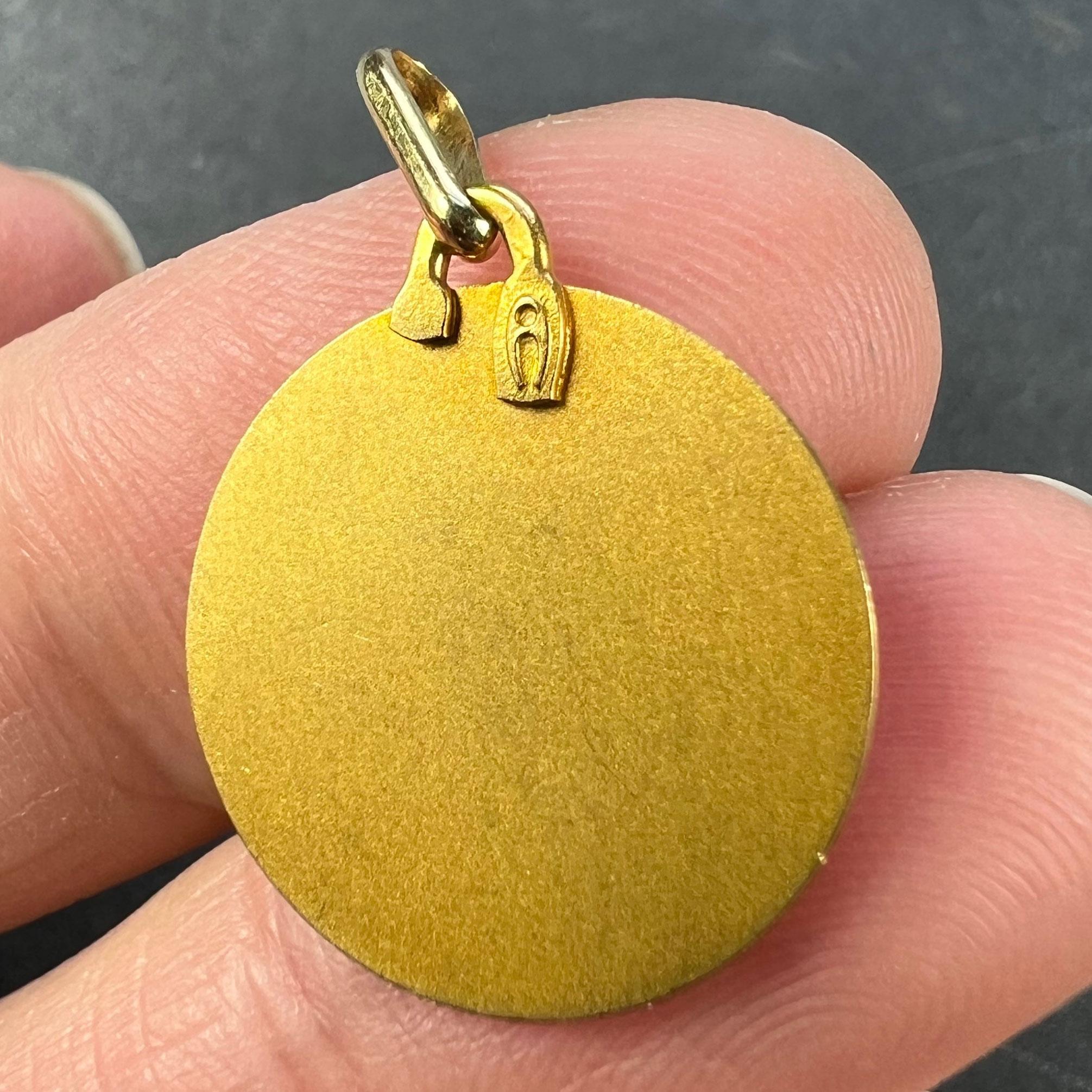 Französischer Augis Saint John the Baptist 18 Karat Gelbgold Charm-Anhänger 4