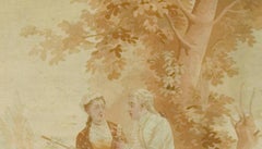 French Autumn Colors Aubusson Tapestry Circa 1880 2'8 x 4'10