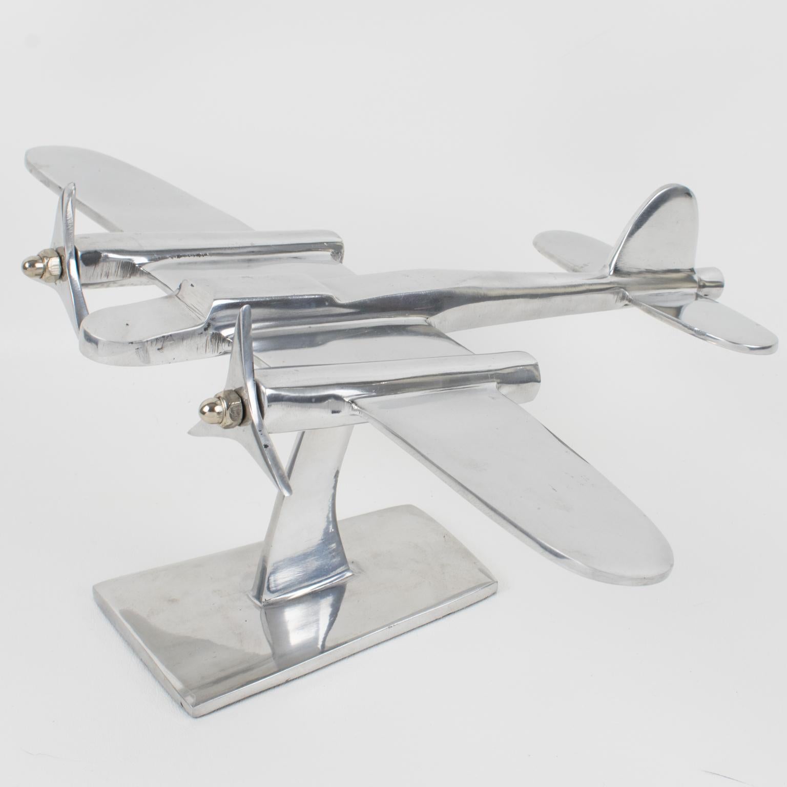 polished aluminum aircraft