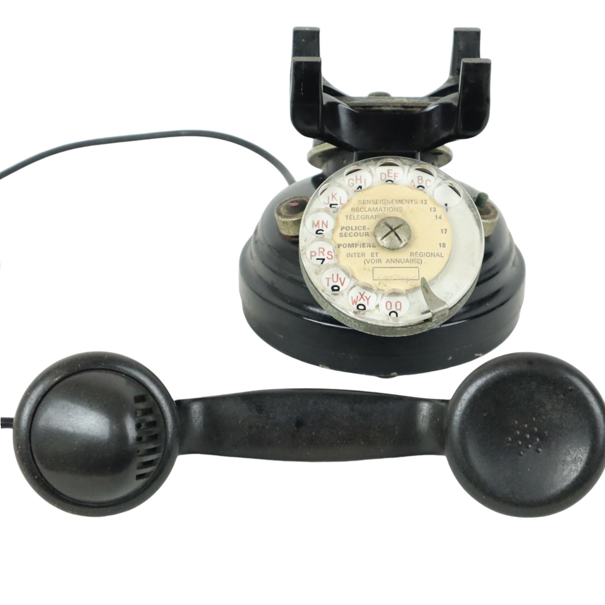 Französisches Baby Mouse Telephone Rotary Thomson Houston Paris (Metall)