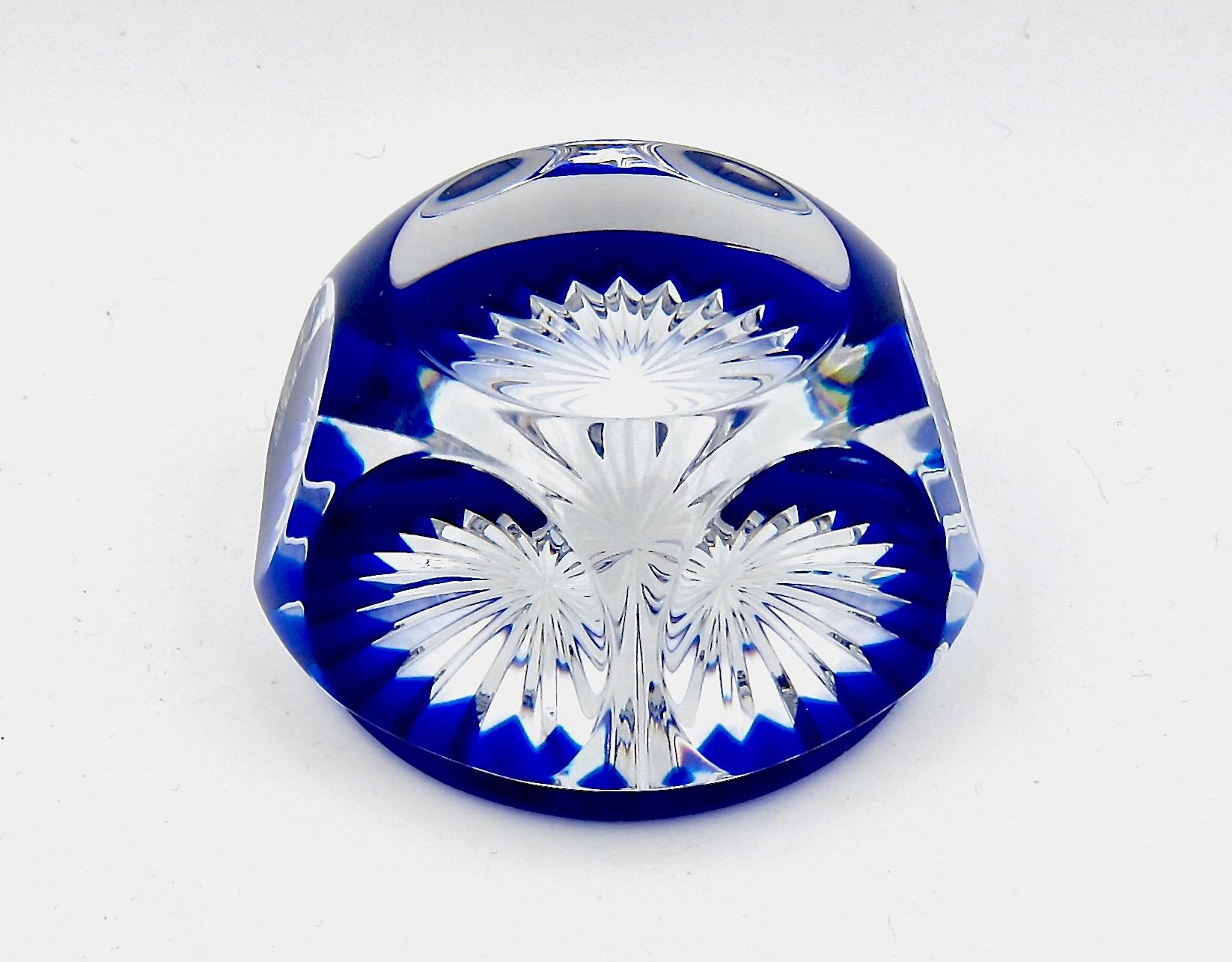 Crystal French Baccarat Art Glass Paperweight