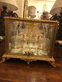 French Crystal and Bronze Cave a Liqueur