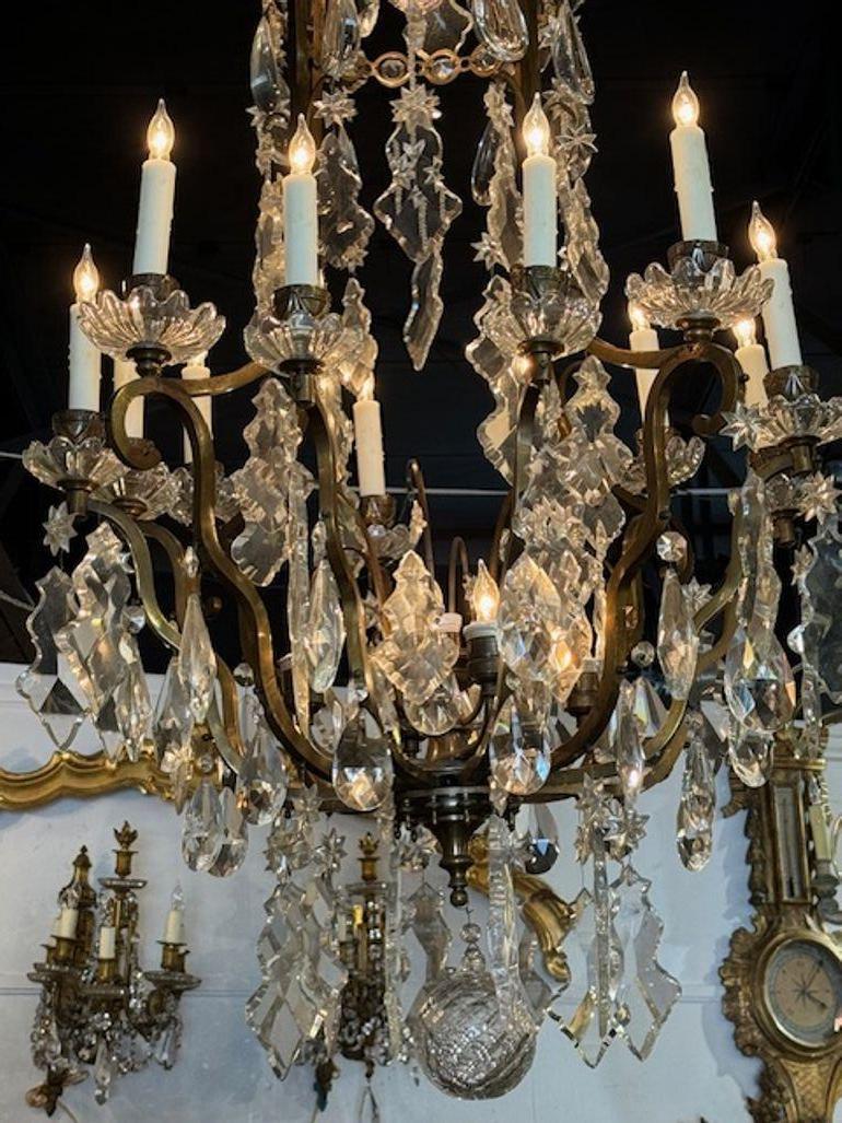 Antigua lámpara francesa de Baccarat Bronce en venta