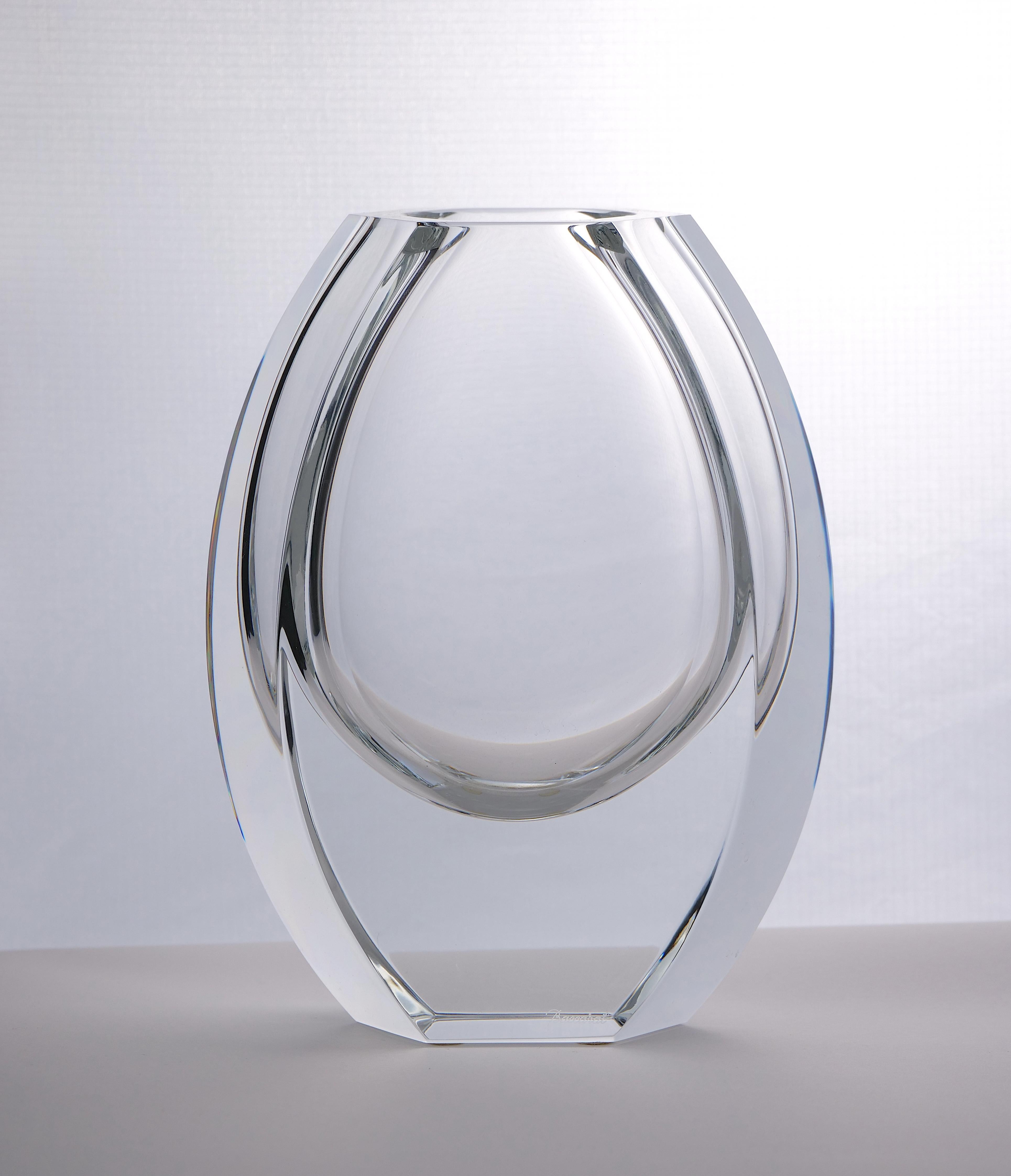 Französische Deko-Vase aus Baccarat-Kristall im Art-déco-Stil im Angebot 7