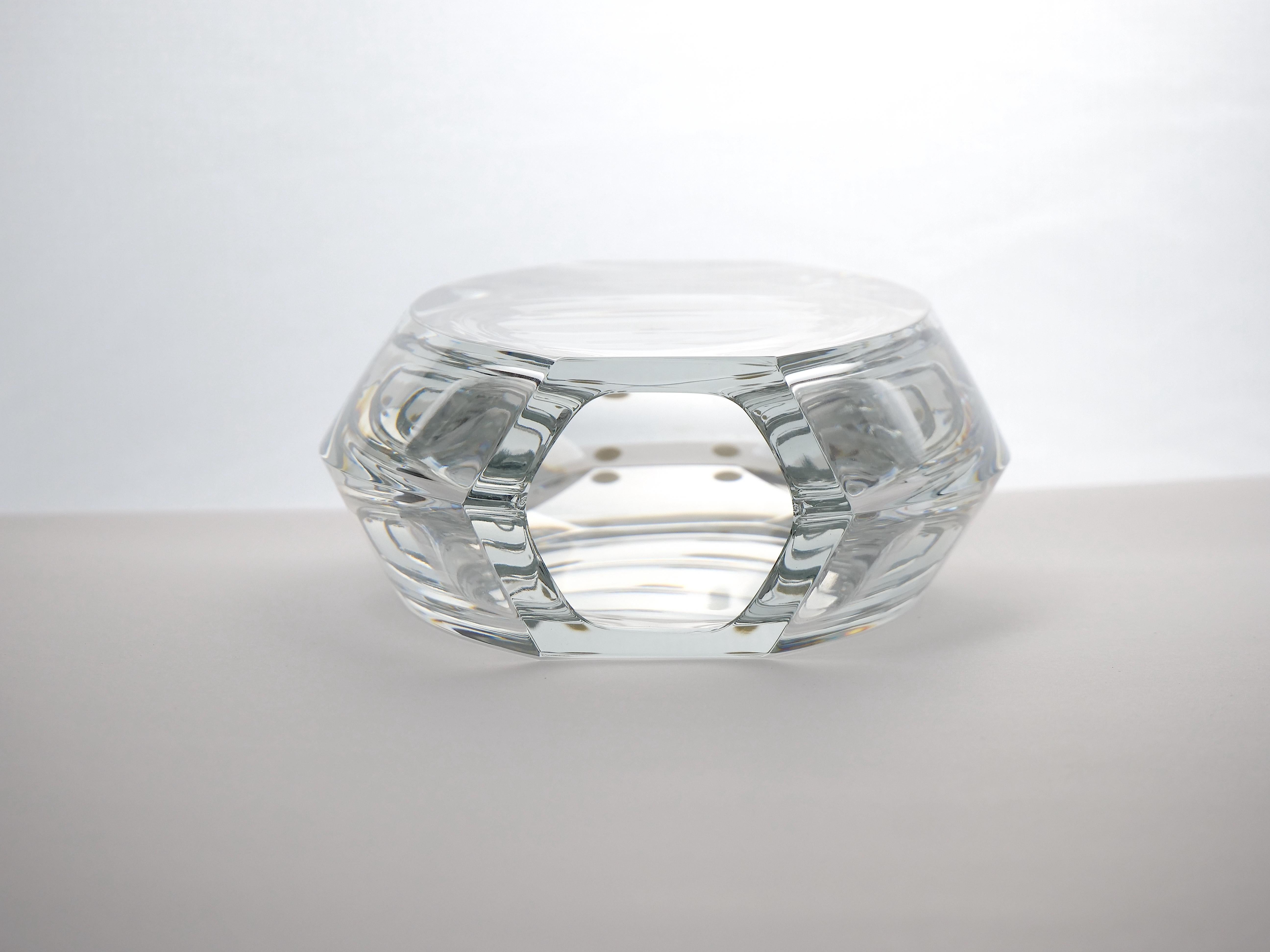 Französische Deko-Vase aus Baccarat-Kristall im Art-déco-Stil im Angebot 1