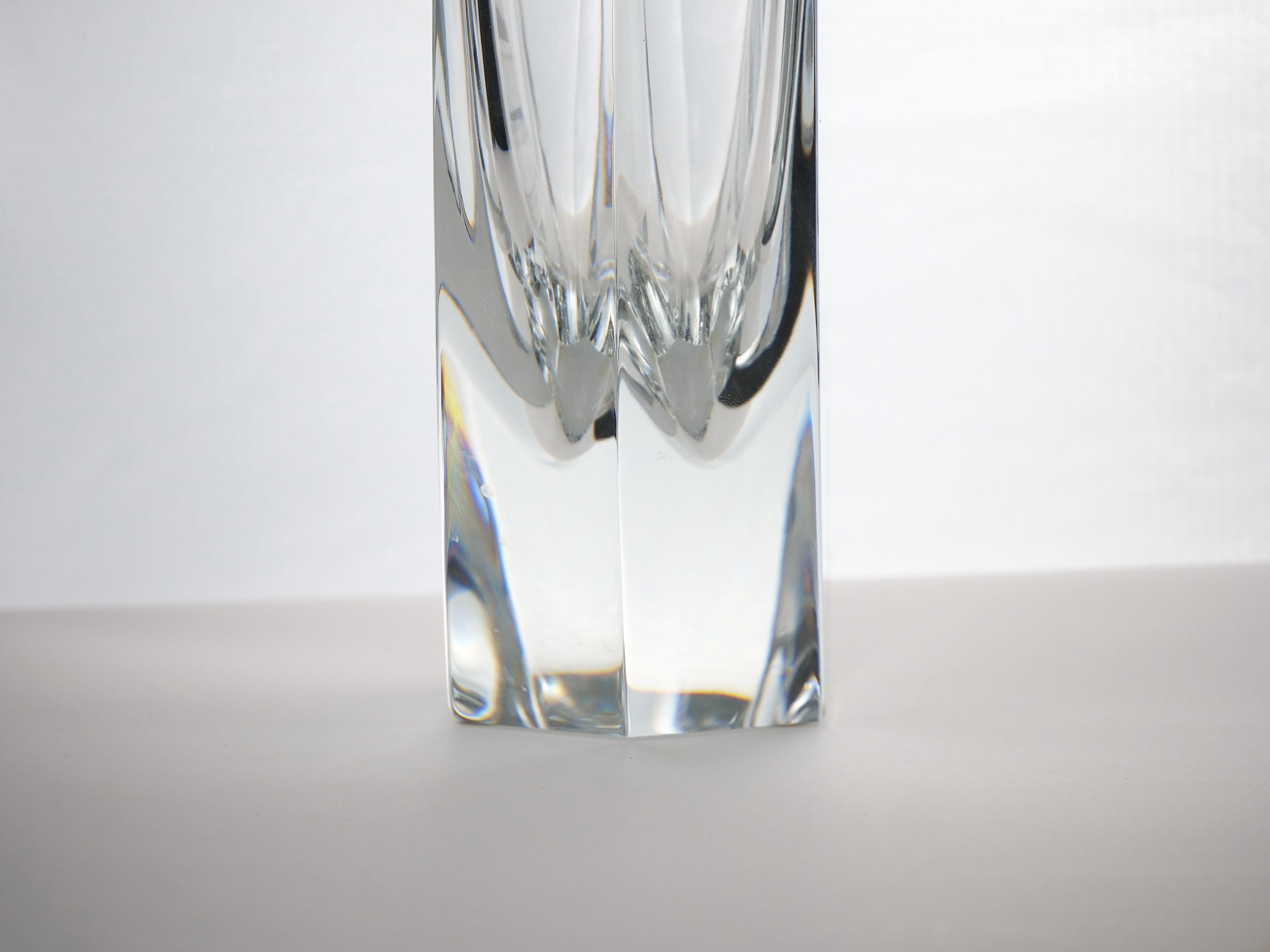 French Baccarat Crystal Art Deco Style Decorative Vase For Sale 4