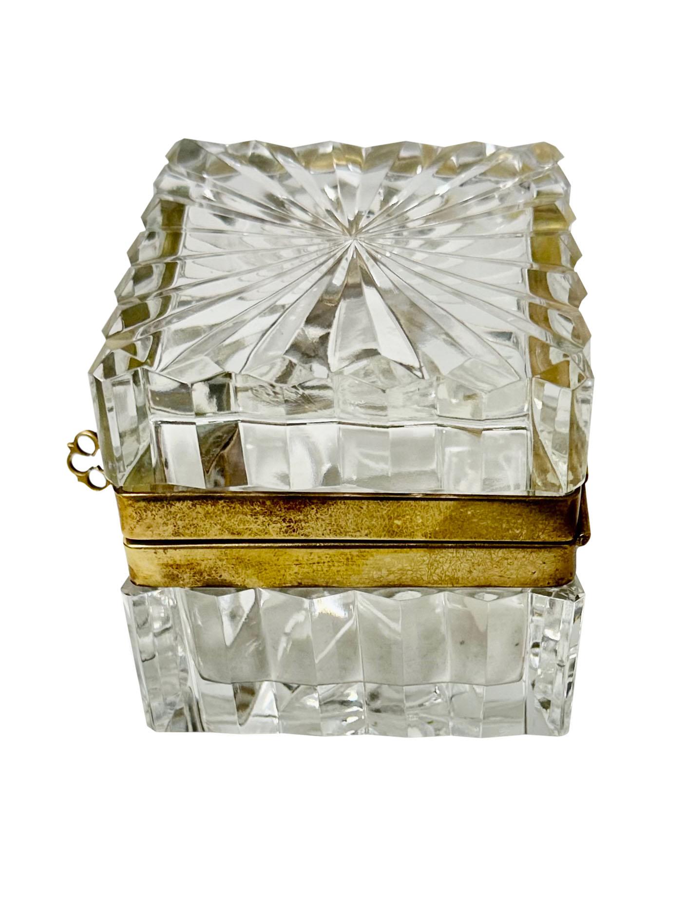 Late 19th Century French Baccarat Crystal Box