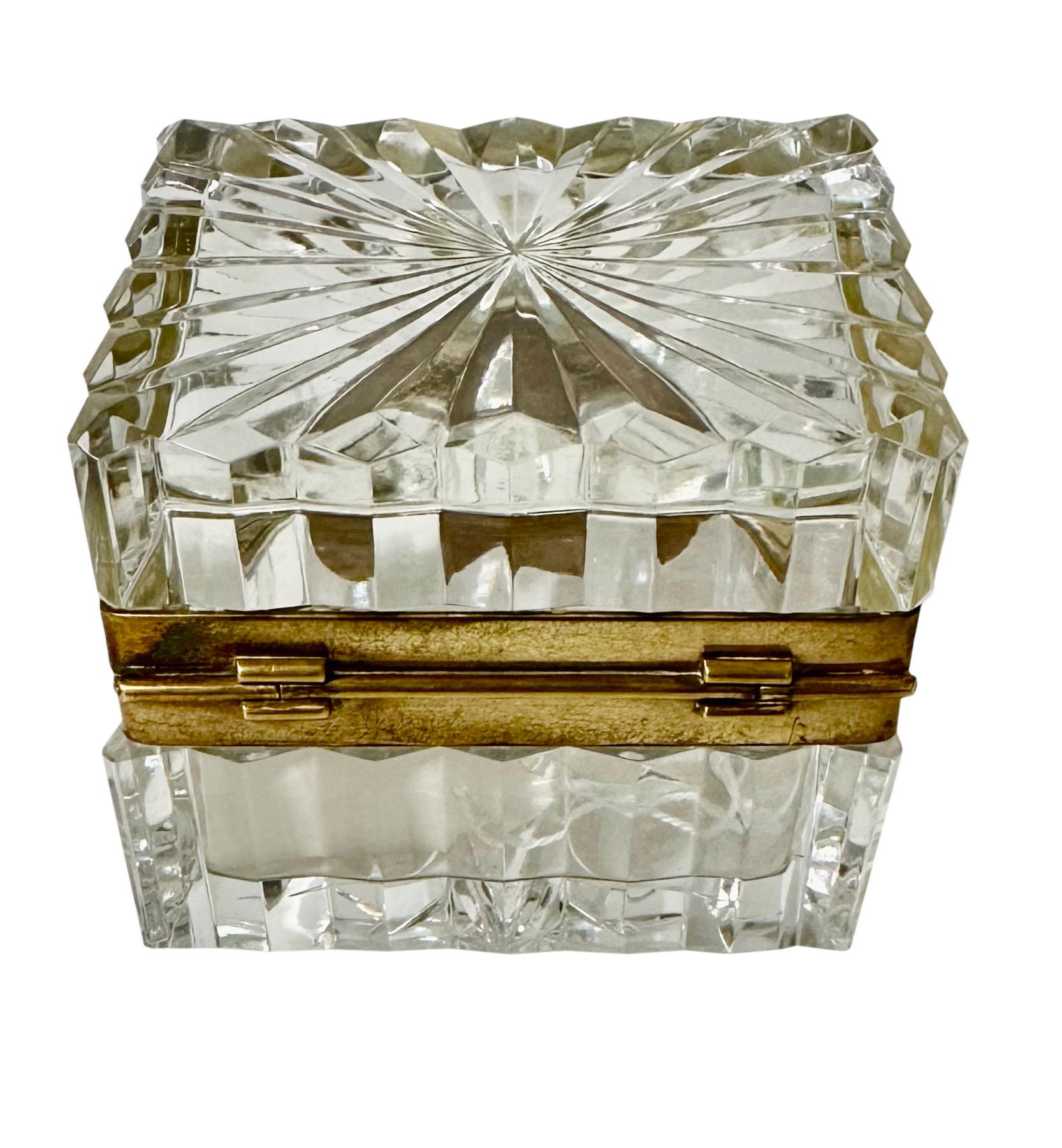 Bronze French Baccarat Crystal Box