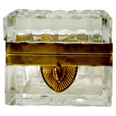 Antique French Baccarat Crystal Box