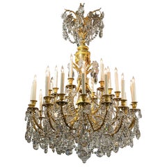 French, Baccarat Crystal Chandelier