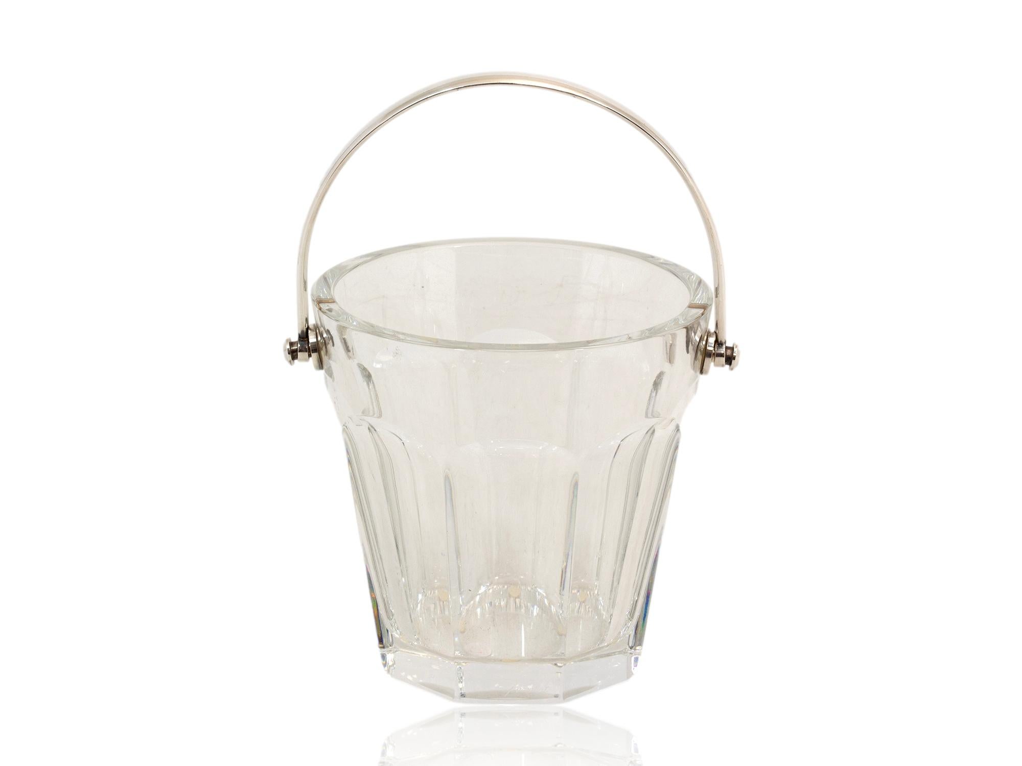 French Baccarat Crystal Glass Ice Bucket In Good Condition In Northampton, GB
