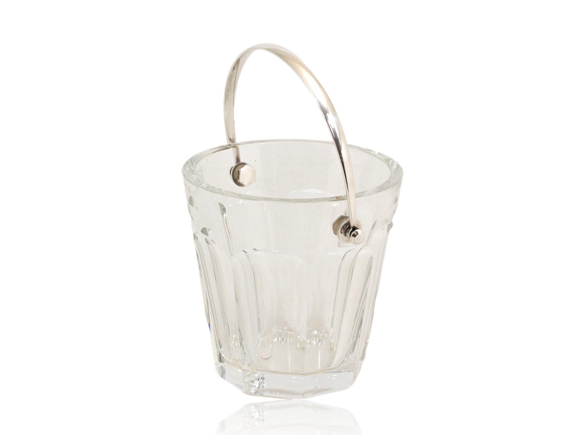 20th Century French Baccarat Crystal Glass Ice Bucket