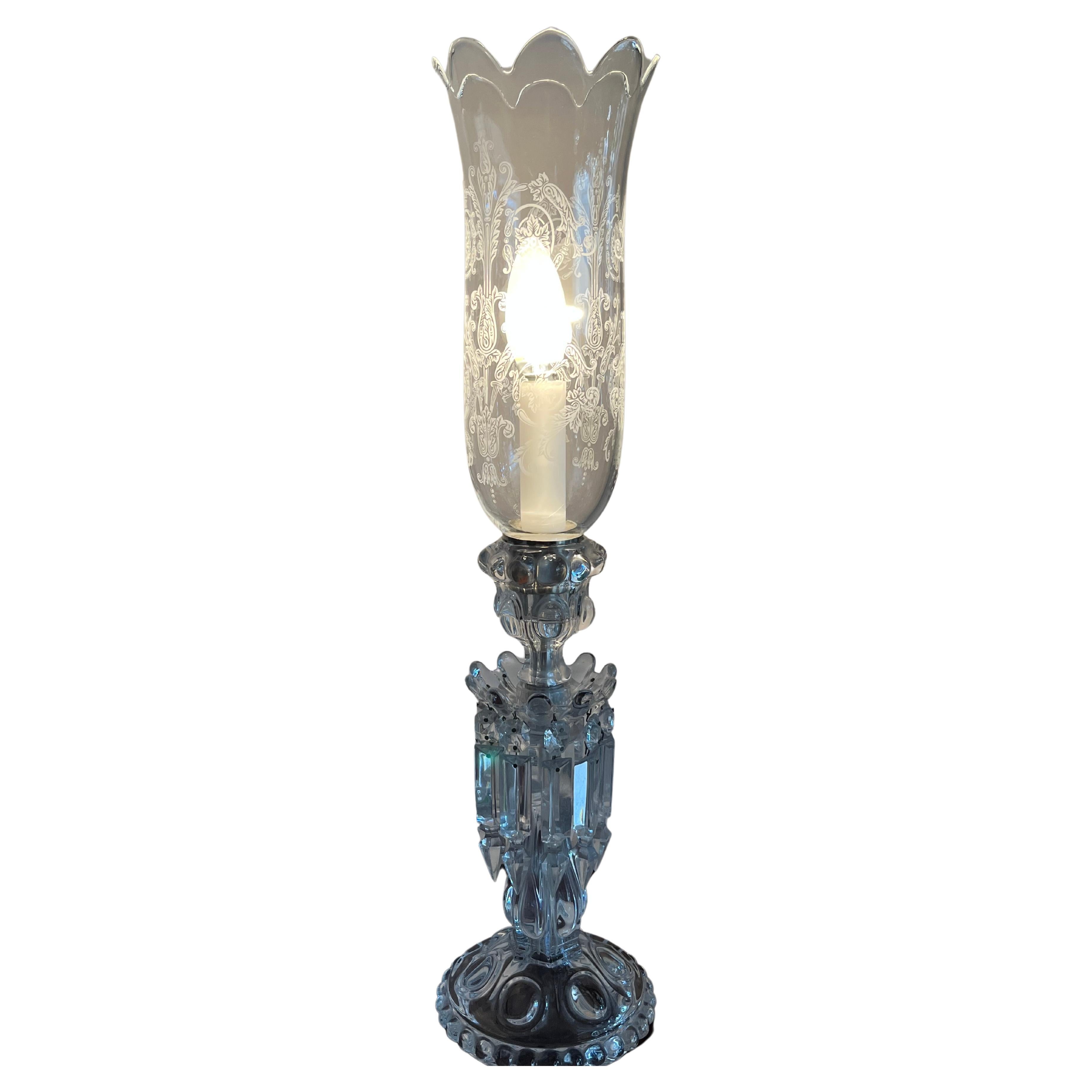 A Pair of Baccarat Style Crystal Vase Shaped Table Lamps at 1stDibs