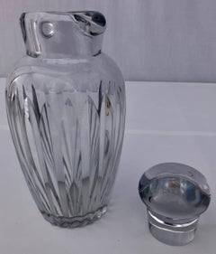 French Baccarat Crystal Whisky Carafe 'Decanter' with Dome Shaped Lid, Signed
