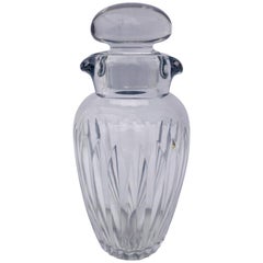 French Baccarat Crystal Whisky Carafe 'Decanter' with Dome Shaped Lid, Signed