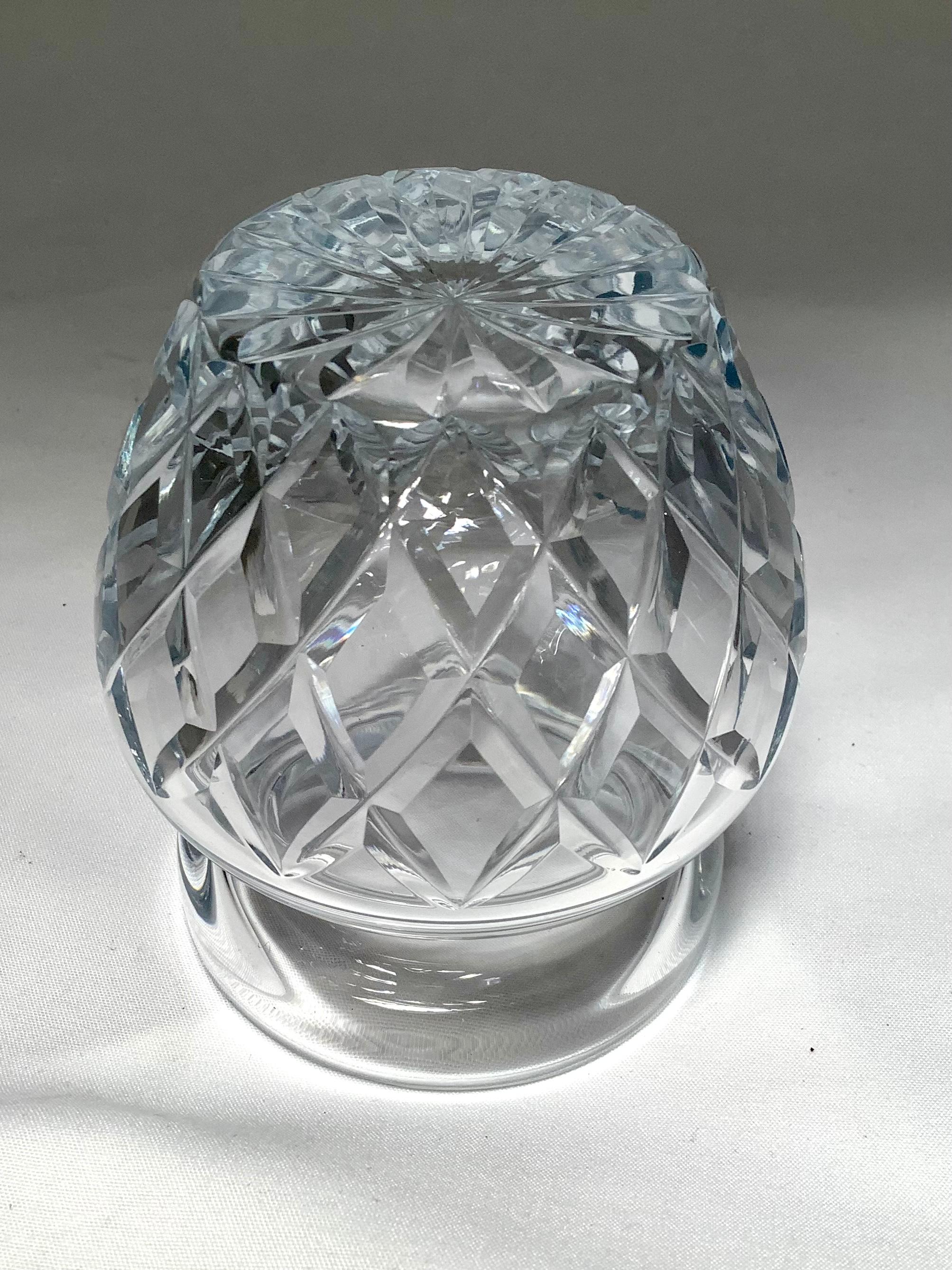 20th Century French Baccarat Cut Crystal Petite Vase For Sale