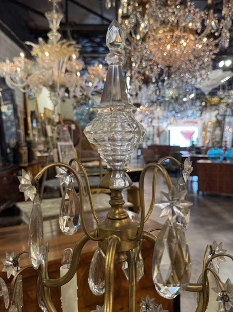 French Baccarat Gilt Bronze Girandoles In Good Condition For Sale In Dallas, TX
