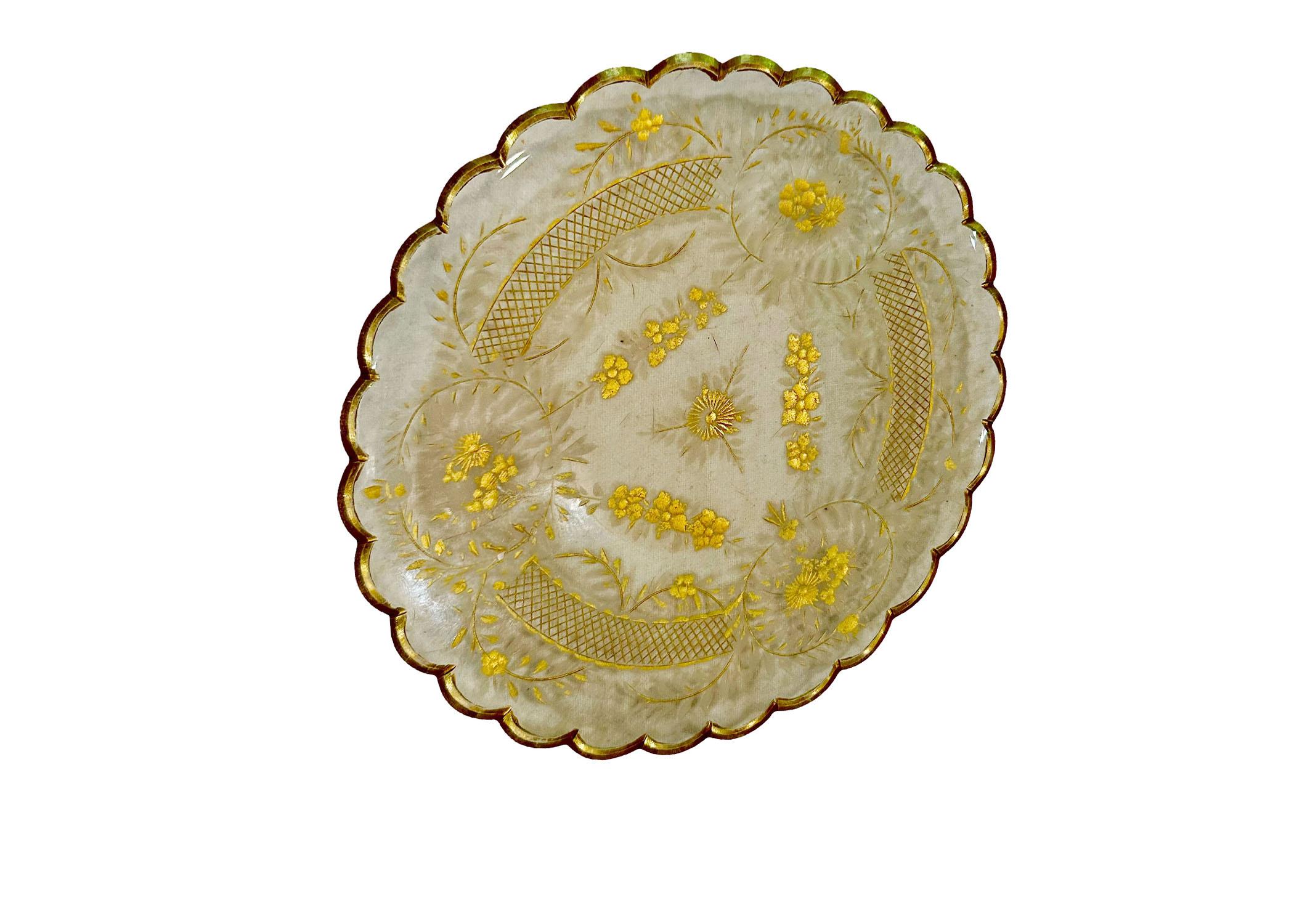Early 20th Century French Baccarat Plate For Sale