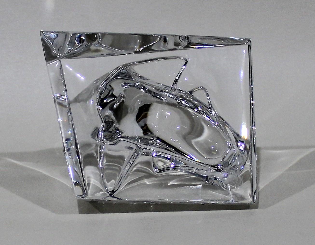 French Baccarat Sculptural Crystal Sea Lion Paperweight 7