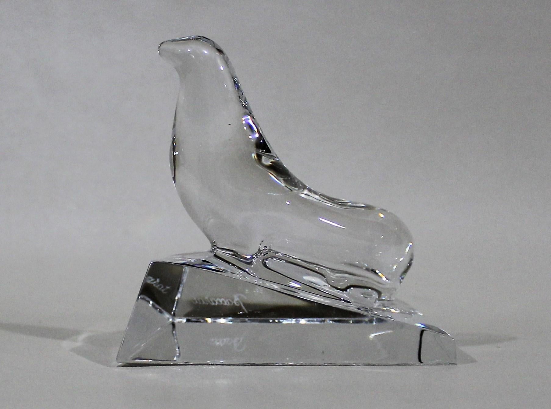 French Baccarat Sculptural Crystal Sea Lion Paperweight 5