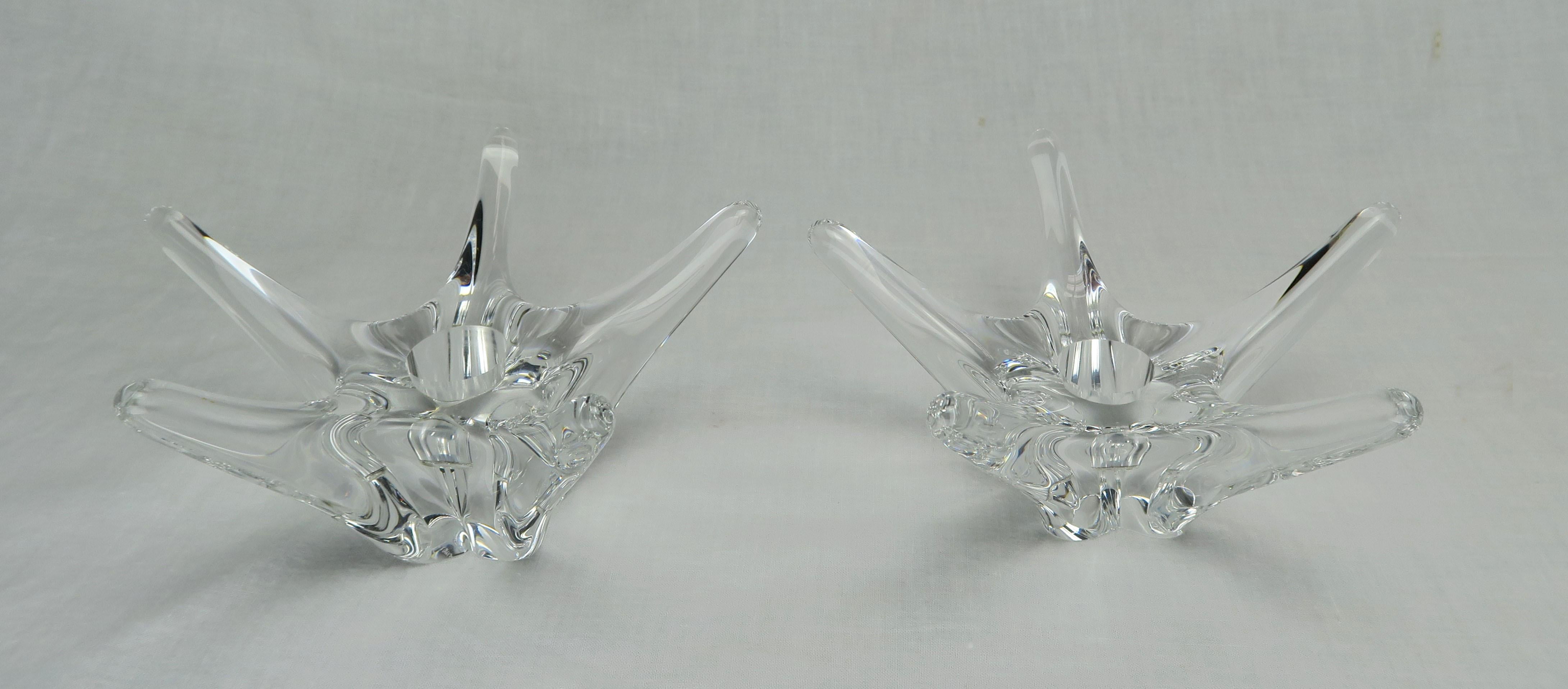 Other French Baccarat Star Candleholders, Pair