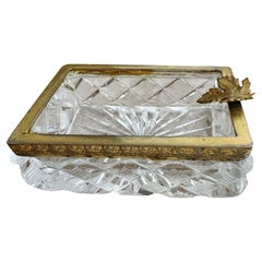 Cendrier ou attrape-tout en cristal de style Baccarat