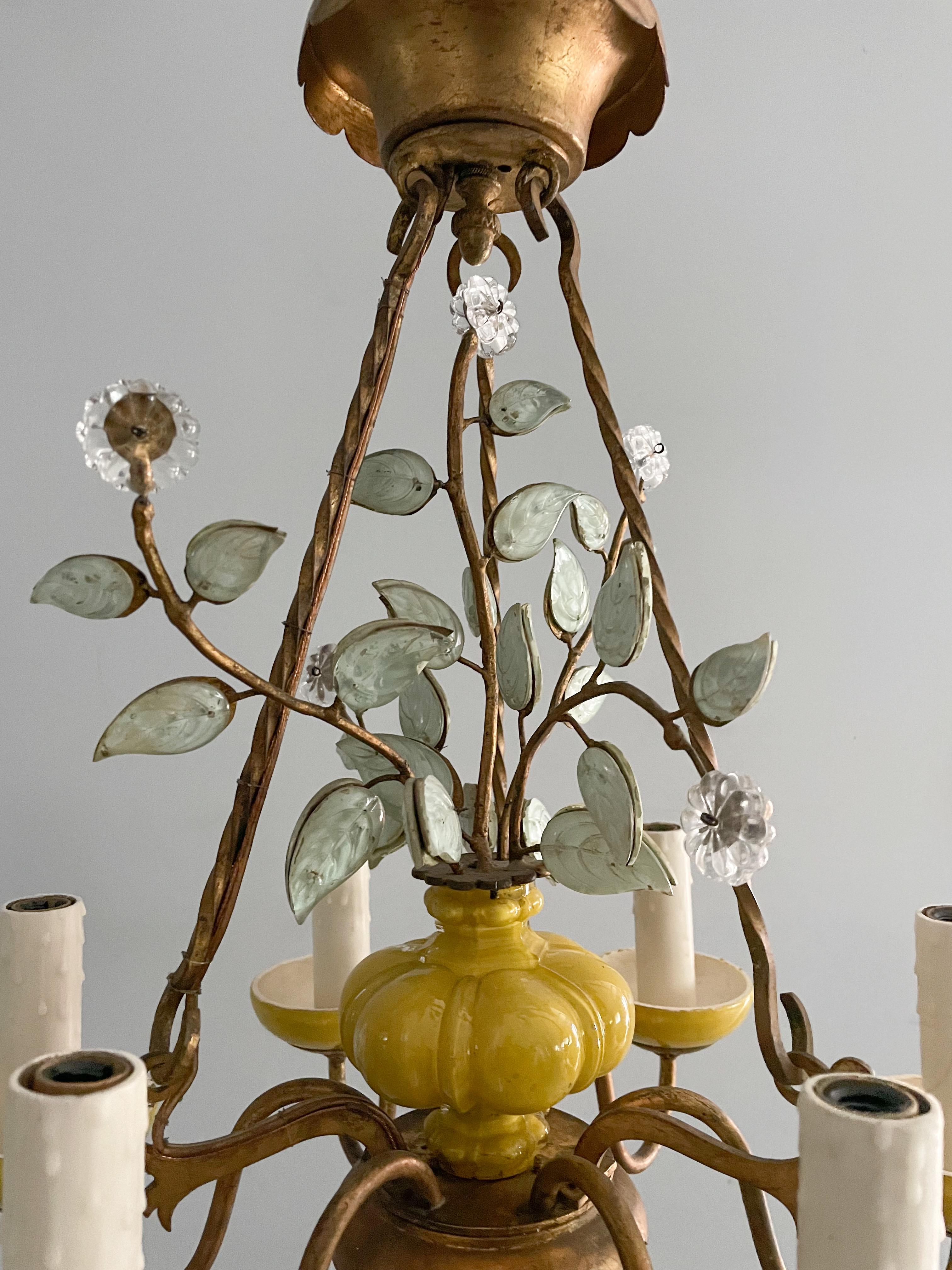 American French Bagués-style Chandelier Imported by Paul Ferrante, Los Angeles