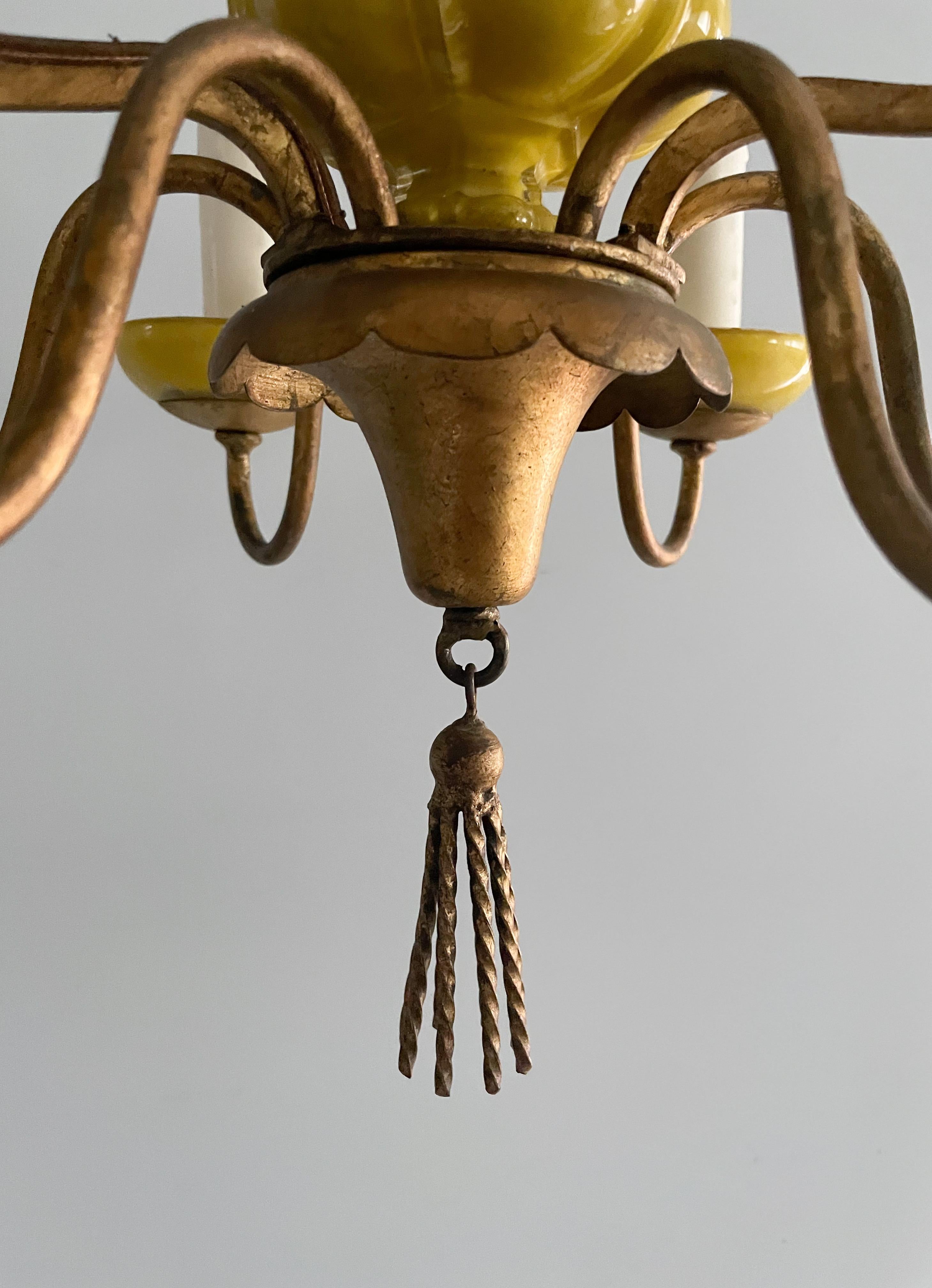 French Bagués-style Chandelier Imported by Paul Ferrante, Los Angeles 1