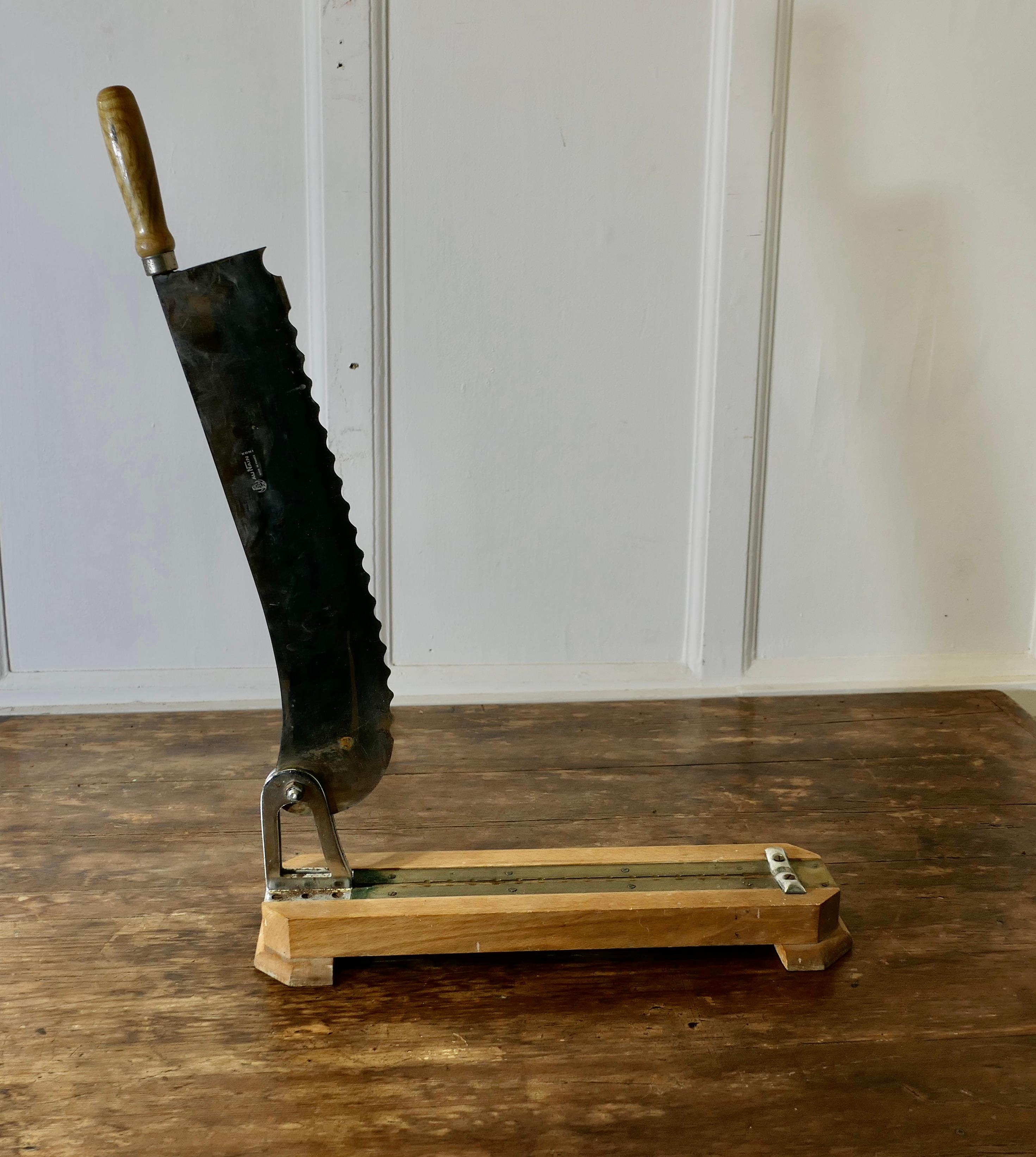 Steel French Baguette Bread Cutter, Slicer, Guillotine For Sale
