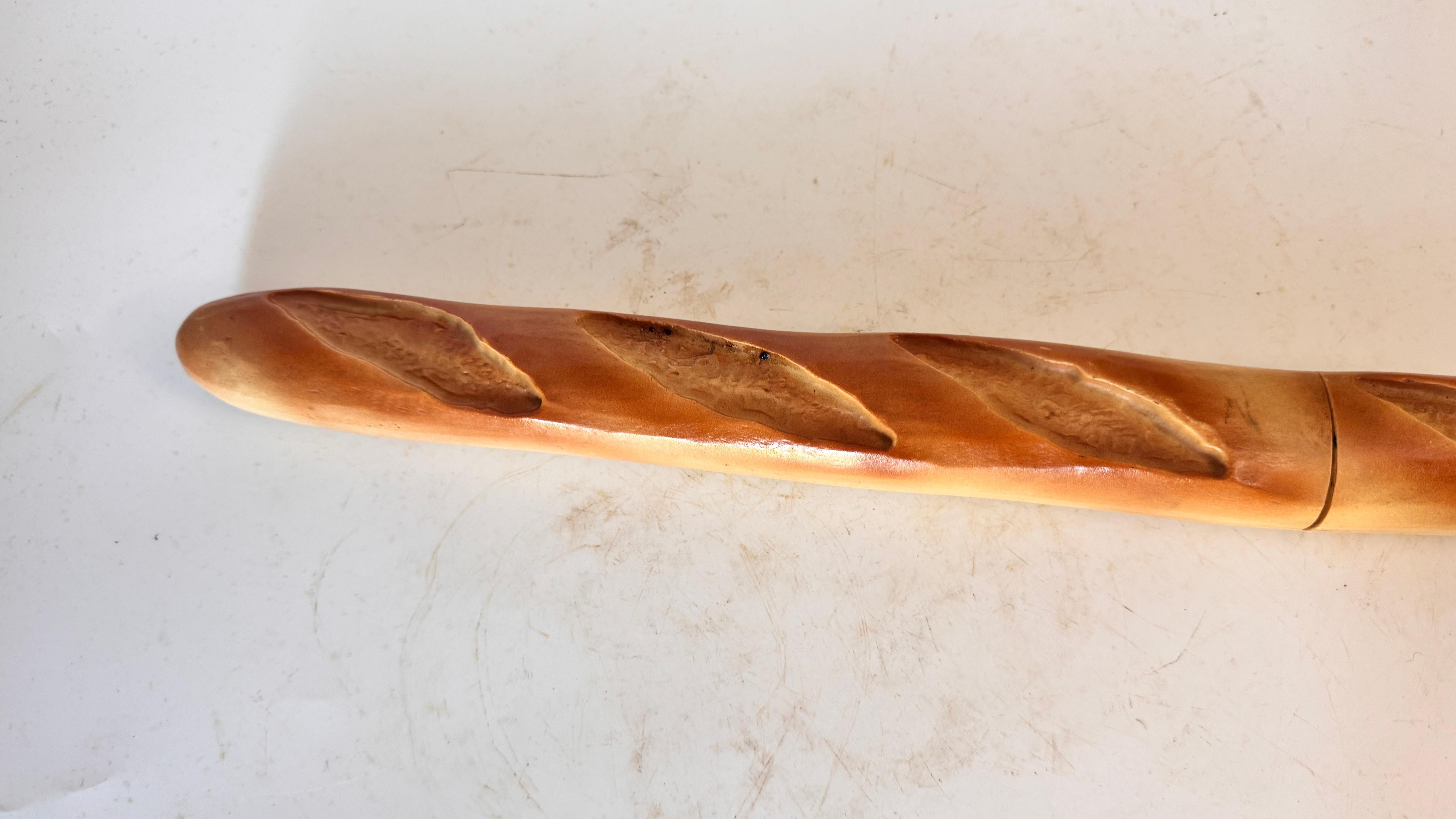 Acier inoxydable Couteau à baguette français - Trompe-l'œil en bois et métal - France, 20e siècle en vente