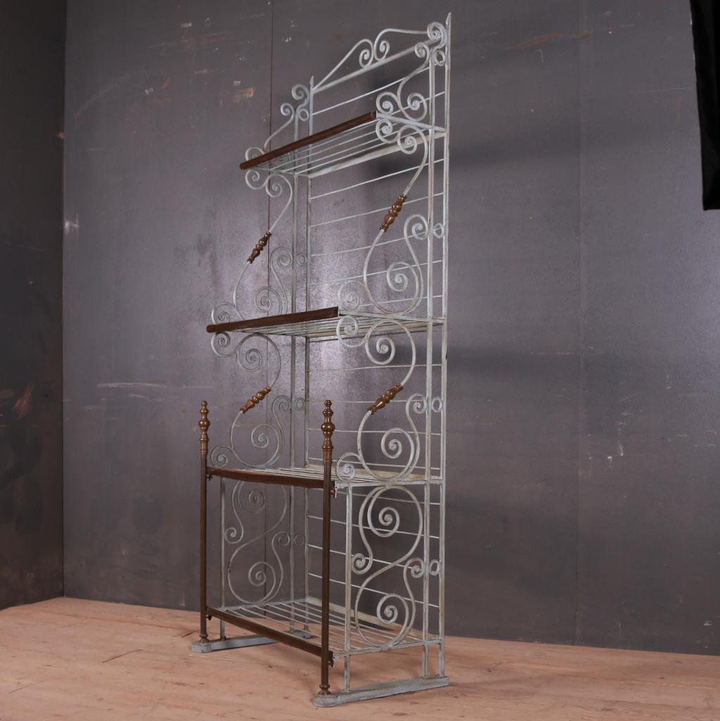 Small early 20th century metal bakers rack, 1910.

Dimensions
31.5 inches (80 cms) wide
17.5 inches (44 cms) deep
80.5 inches (204 cms) high.