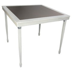 French Balcony Terrace or Interior Foldable Table Alumium & Wood, circa 1920