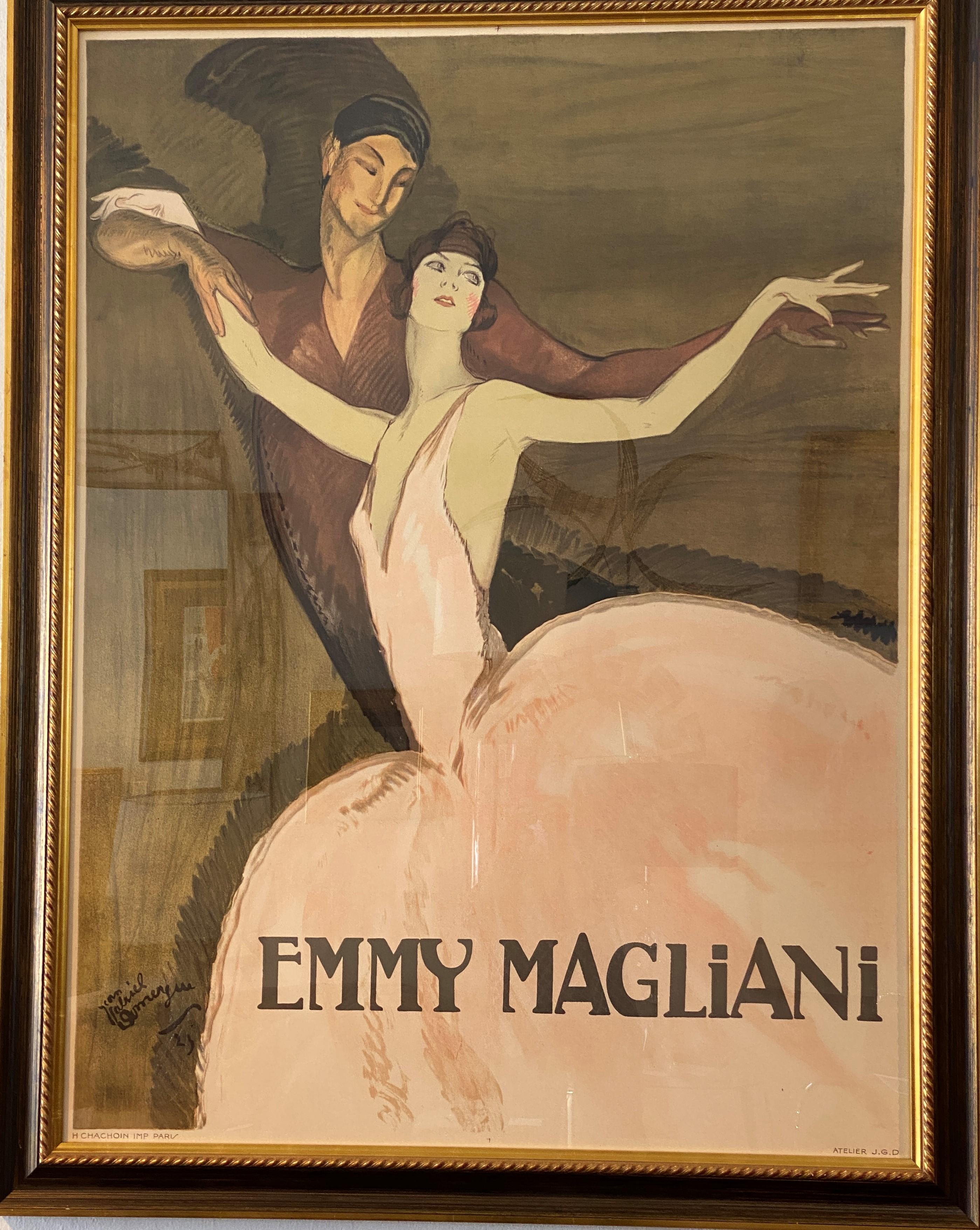 French Ballet Poster of Emmy Magliani after Jean Gabriel-Domergue 1